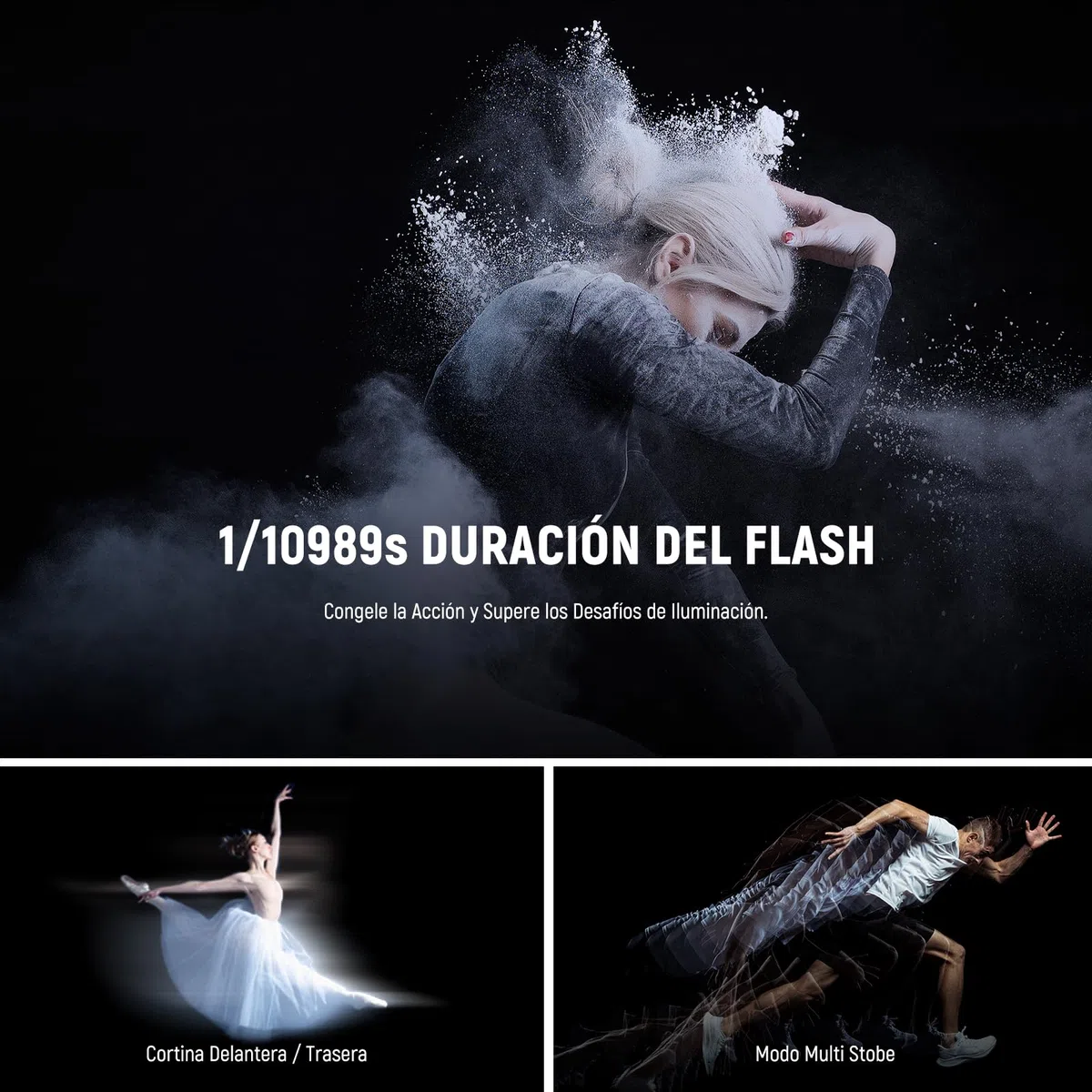NEEWER Q4 400Ws Flash Estroboscópico 2.4G TTL Disparador QPRO-C Compatible con Canon 1/8000 HSS/Lámpara de Modelado 30W/400 Potencia Completa/Reciclaje 0.01-1.2s/Batería 21.6V 2800mAh para Fotografía