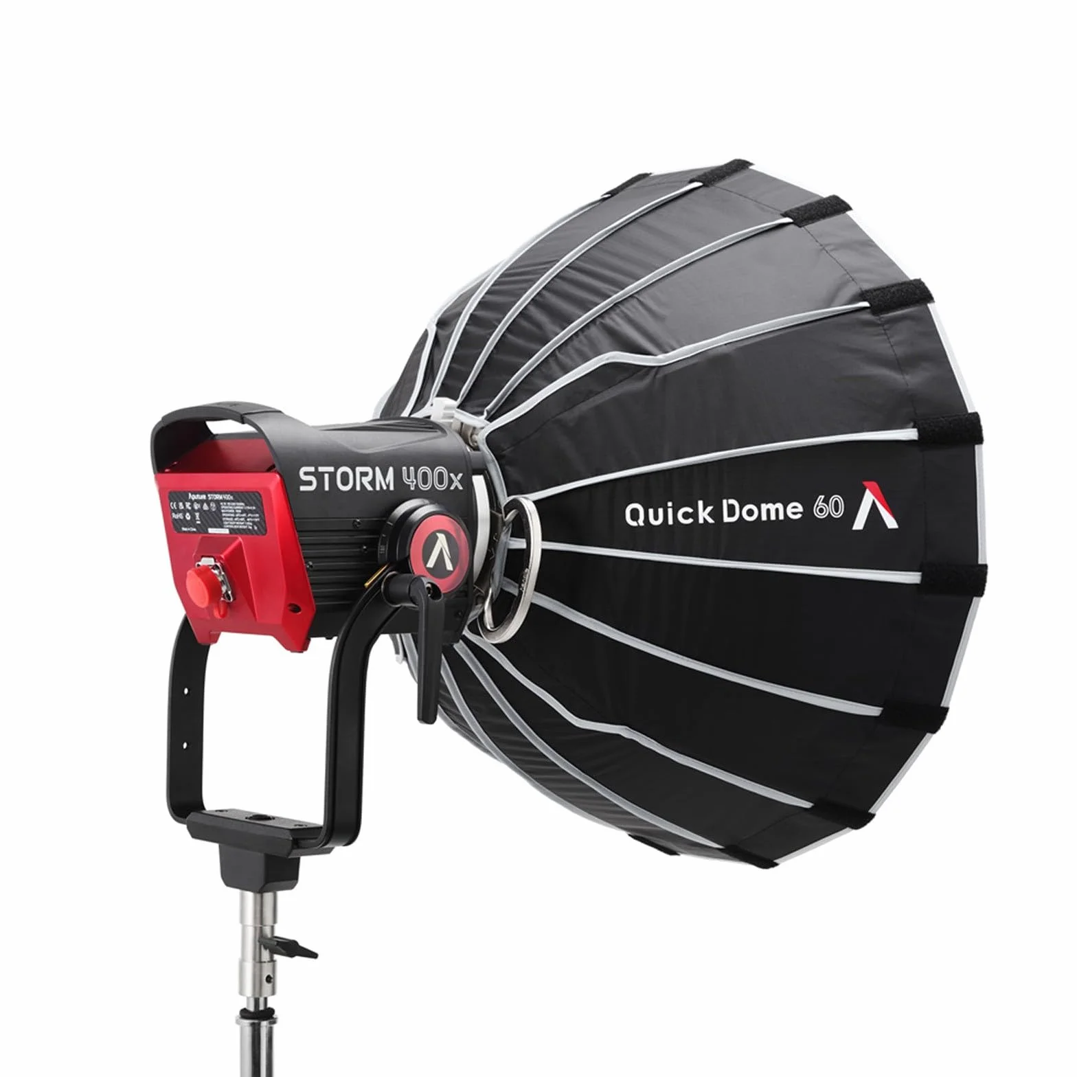Softbox Aputure Quick Dome 60 de 60 cm (23 pulgadas) con montura Bowens, configuración rápida, controles de iluminación y modificadores para Aputure Storm 700X, 400X, 80c, Amaran 300c/150c/200x/60x S.