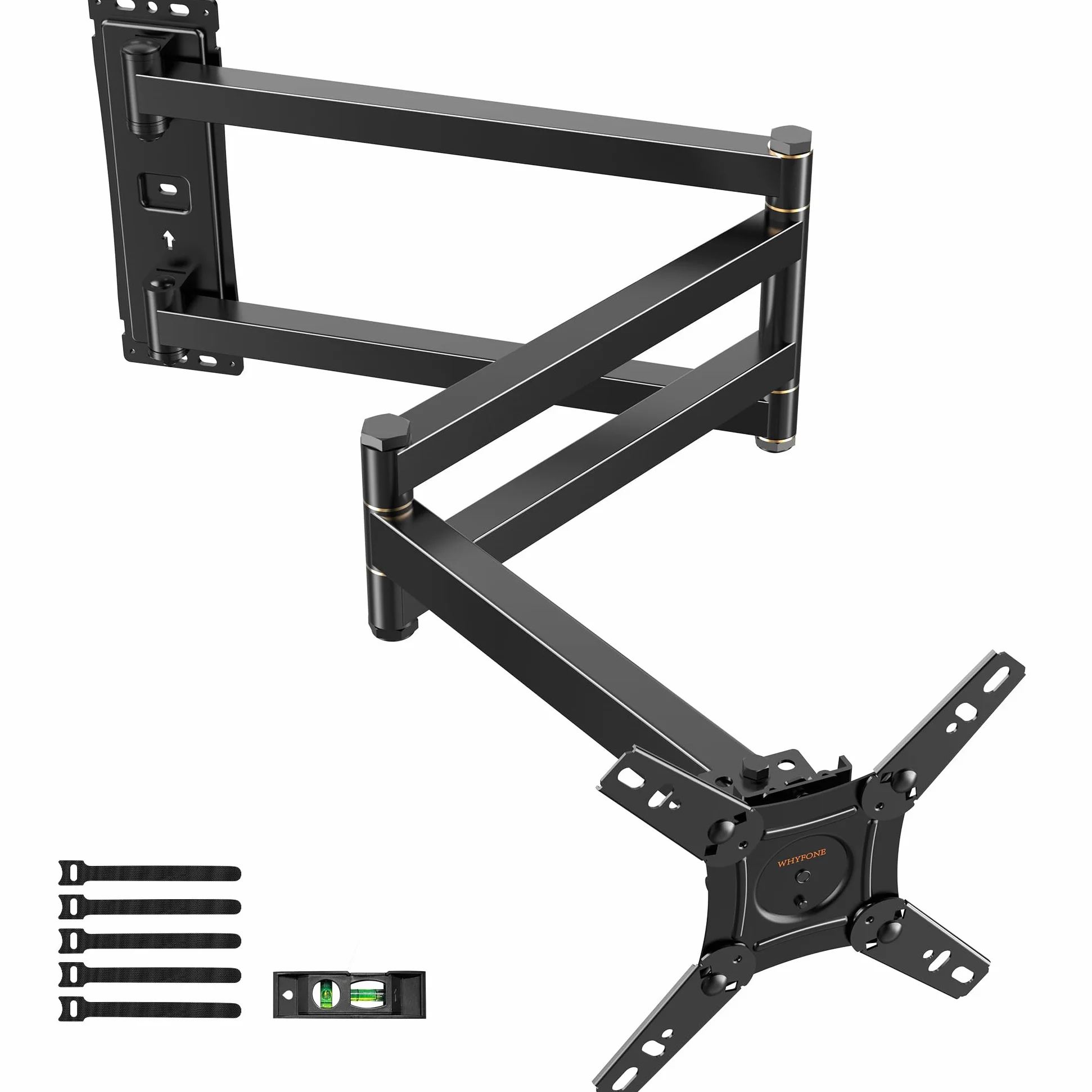 Soporte TV Pared con 1036mm Brazo Articulado para Pantallas Planas y Curvas de 13-43 Pulgadas, Soporte Pared TV Inclinable y Giratorio con 180° Rotación de Movimiento Completo, VESA 200x200mm