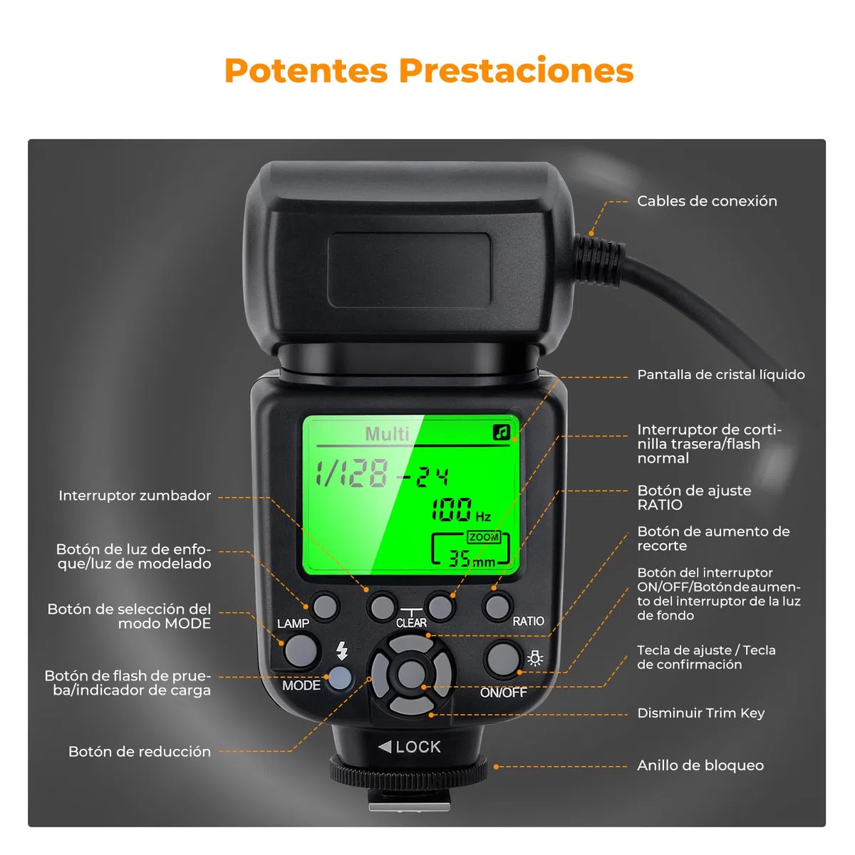 K&F CONCEPT TTL Macro Ring Flash Flash Kit, Compatible con Nikon DSLR GN 14 con Anillo Adaptador de Luz Auxiliar AF
