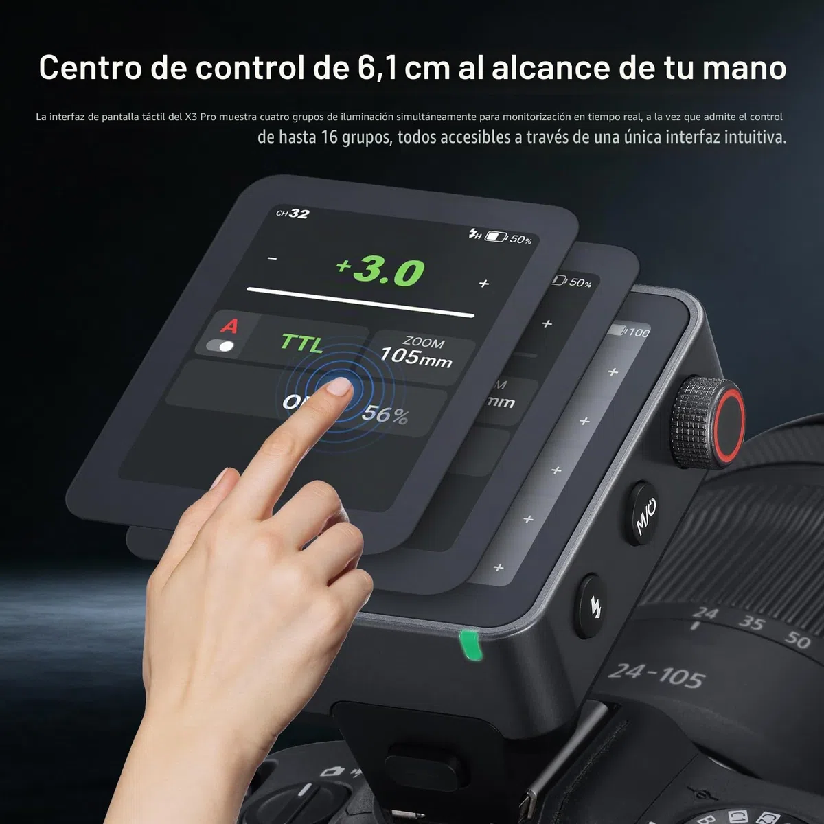 Godox X3 Pro N X3PRO-N Disparador Flash TTL Inalámbrico para Nikon, Sistema 2.4GHz X, Bluetooth & App Control, Pantalla Táctil, HSS, Shutter Control, Carga Rápida USB-C para Nikon Cámara