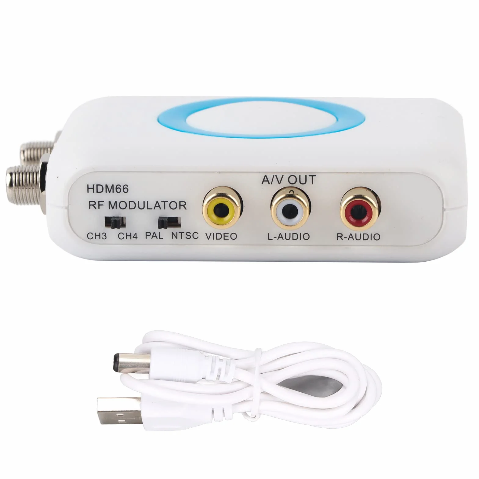 Tosuny Convertidor RF de Modulador HDMI, Modulador a RF HD Compatible con Salida de Formato PAL/NTSC, Convertidor Demodulador VHF para Control PLL, Modulador CATV para TV Doméstica