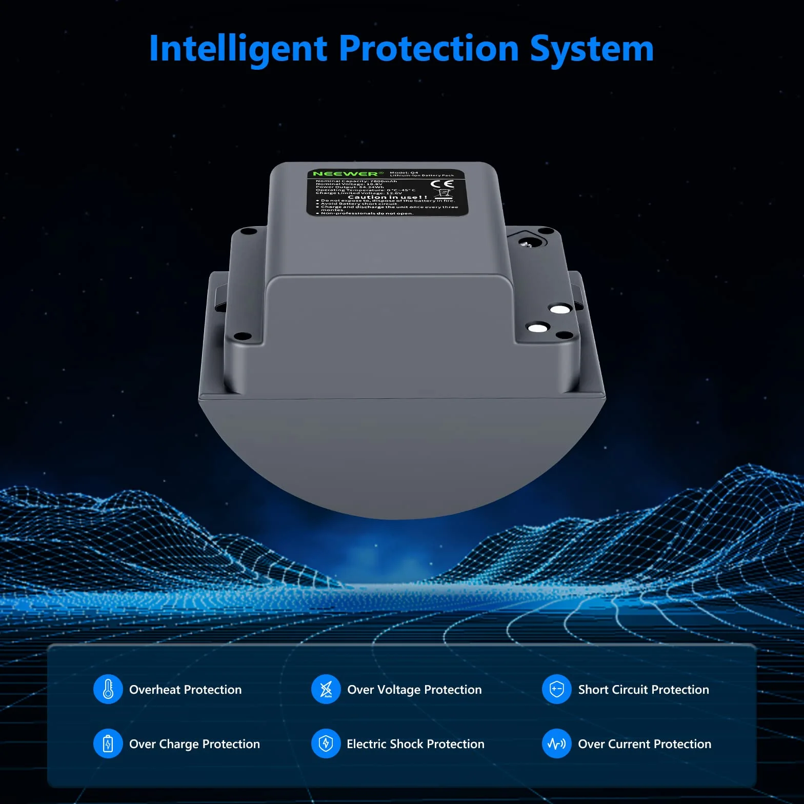 Neewer Batería Li-Ion Batería de Repuesto Recargable de Alta Capacidad para Flash Q300, Vision 4, ML300 Flash Strobe para Estudio al Aire Libre