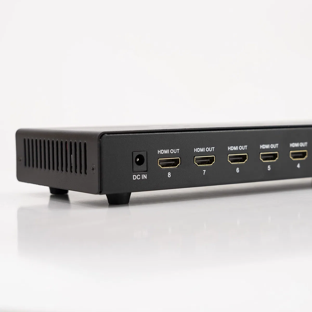 Divisor HDMI, HDMI Splitter 1.4 Premium 4Kx2K, 1x8 8 Puertos HDMI 1080P HDCP 1.3, 3D 4K Blue-Ray