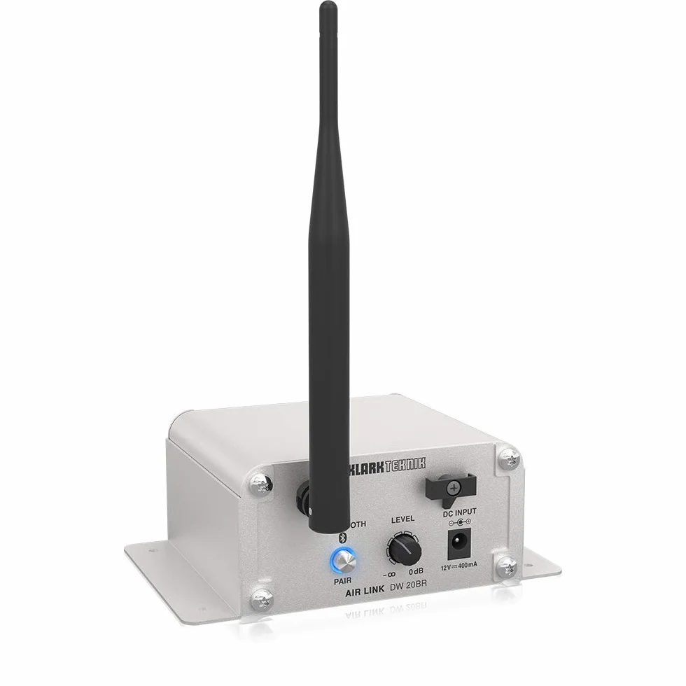 Klark Teknik AIR LINK DW 20BR Receptor estéreo inalámbrico Bluetooth para transmisión de audio estéreo de alto rendimiento