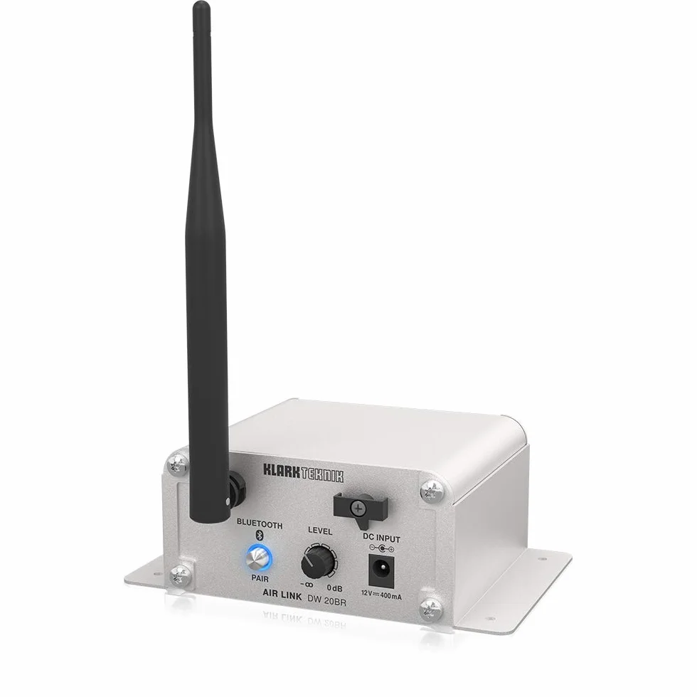 Klark Teknik AIR LINK DW 20BR Receptor estéreo inalámbrico Bluetooth para transmisión de audio estéreo de alto rendimiento