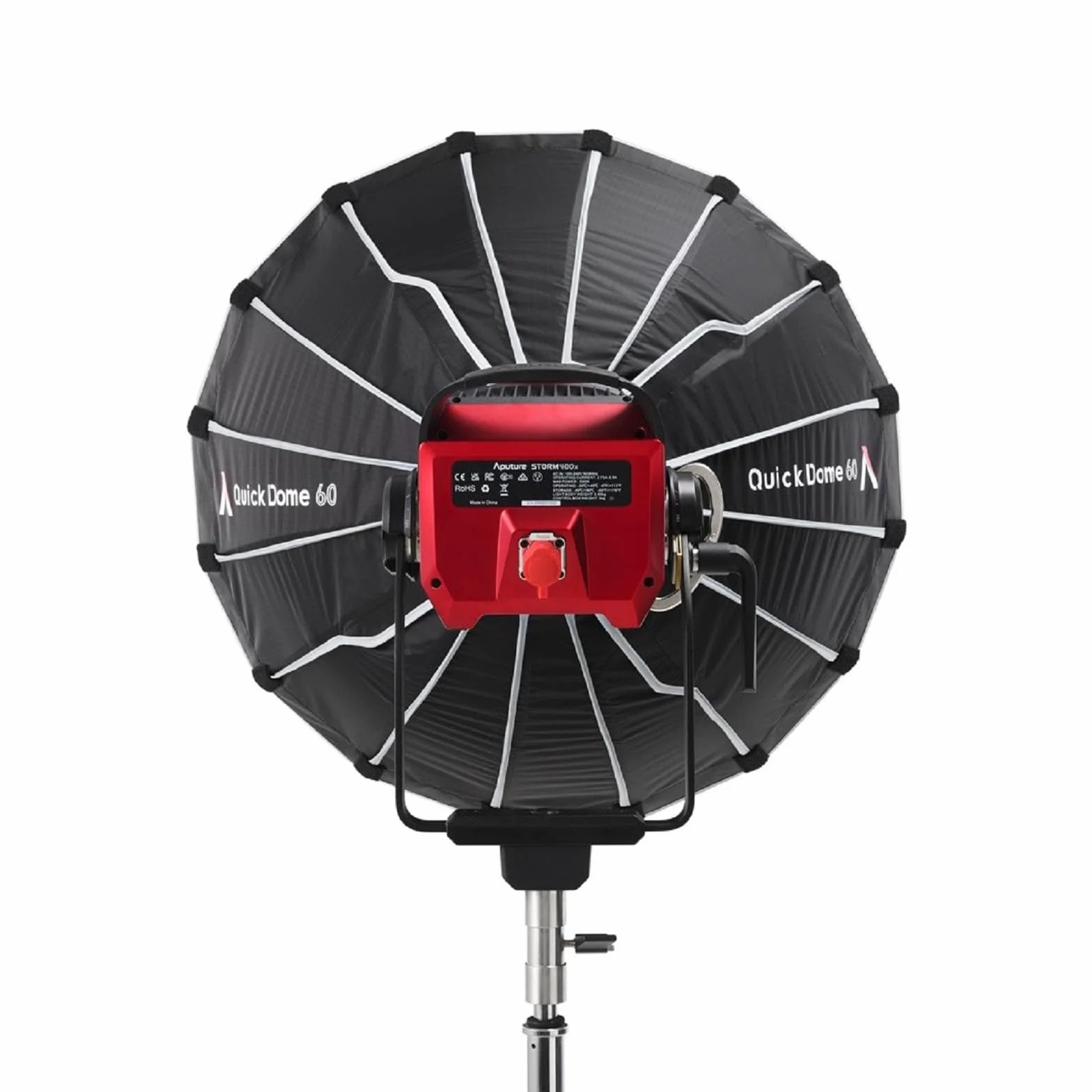 Softbox Aputure Quick Dome 60 de 60 cm (23 pulgadas) con montura Bowens, configuración rápida, controles de iluminación y modificadores para Aputure Storm 700X, 400X, 80c, Amaran 300c/150c/200x/60x S.