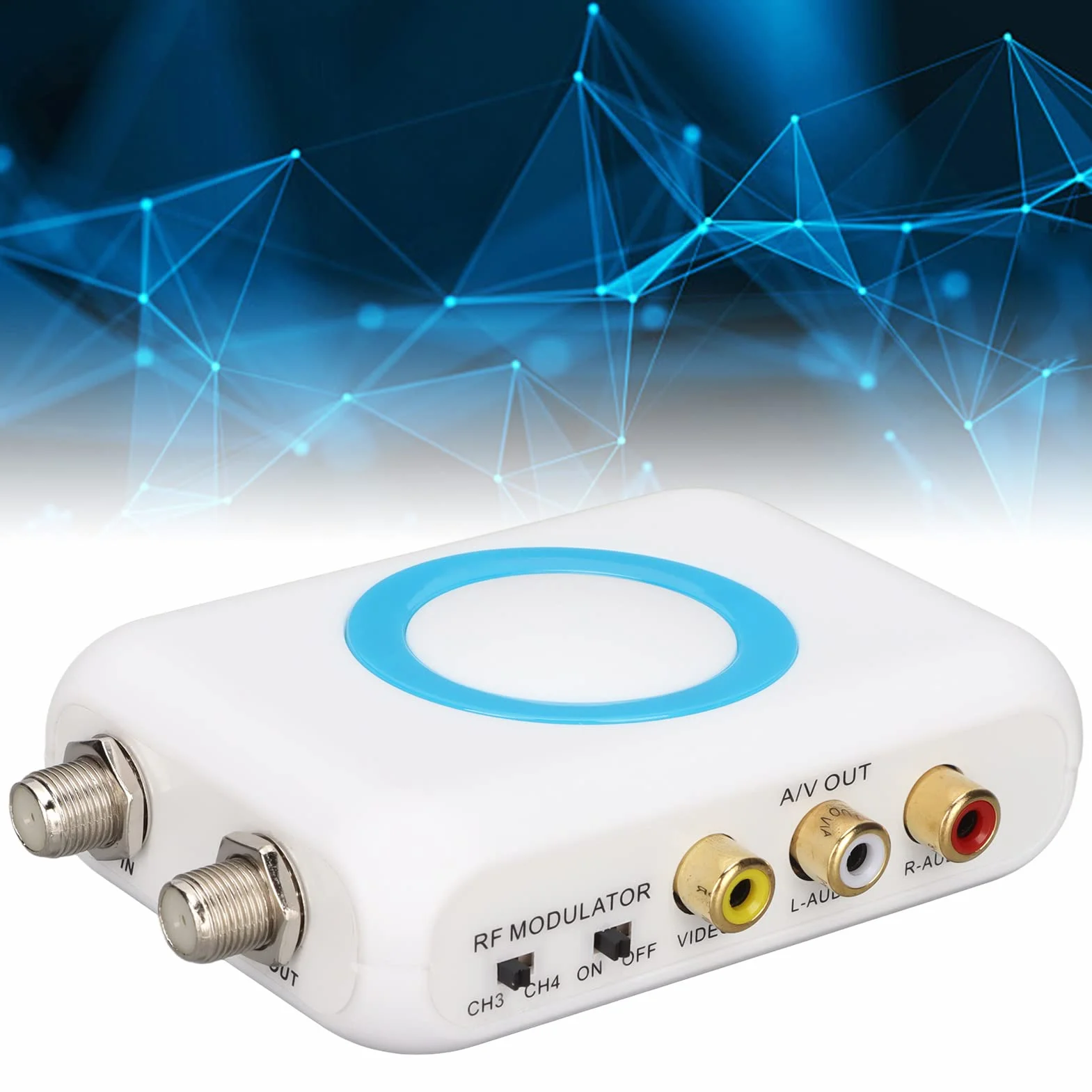 Tosuny Convertidor RF de Modulador HDMI, Modulador a RF HD Compatible con Salida de Formato PAL/NTSC, Convertidor Demodulador VHF para Control PLL, Modulador CATV para TV Doméstica
