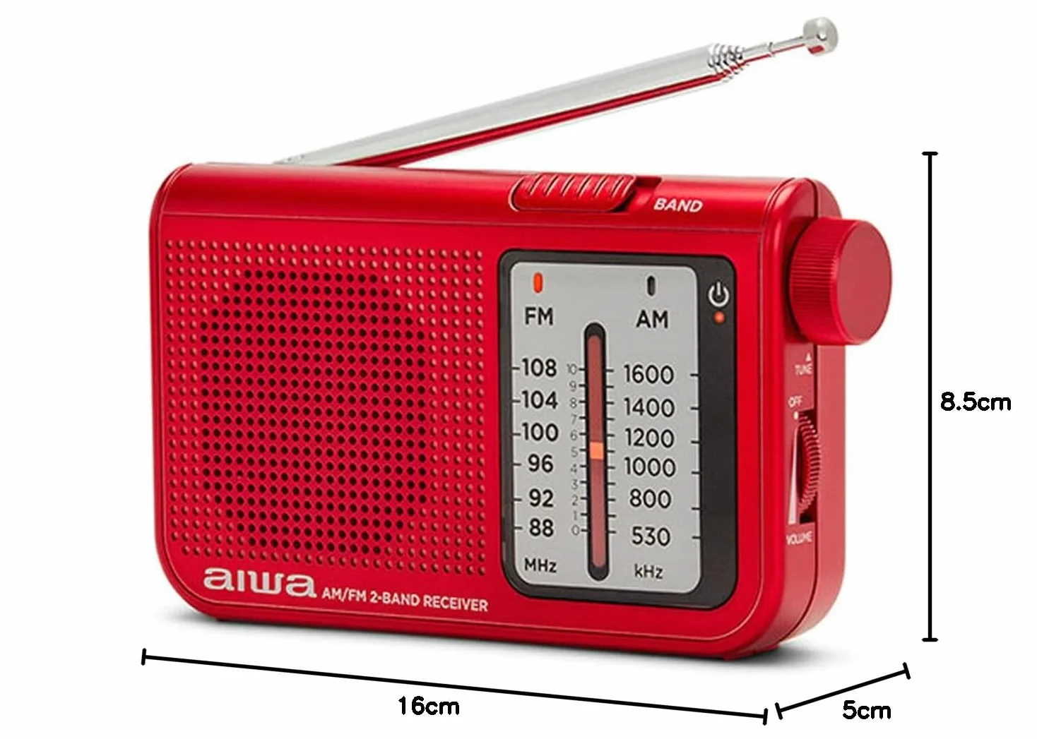 Radio Portátil Aiwa AM/FM Rojo