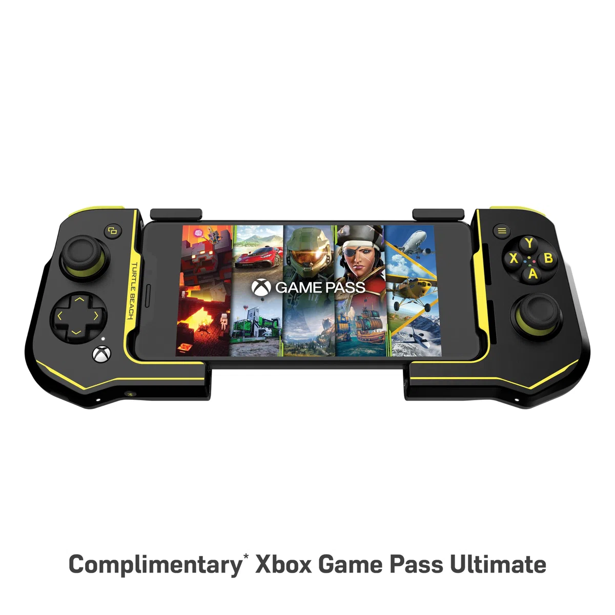 Turtle Beach Atom Mando diseñado para juego de Xbox en móviles Dispositivos Android 8.0+ con Bluetooth 4.– Negro/Amarillo