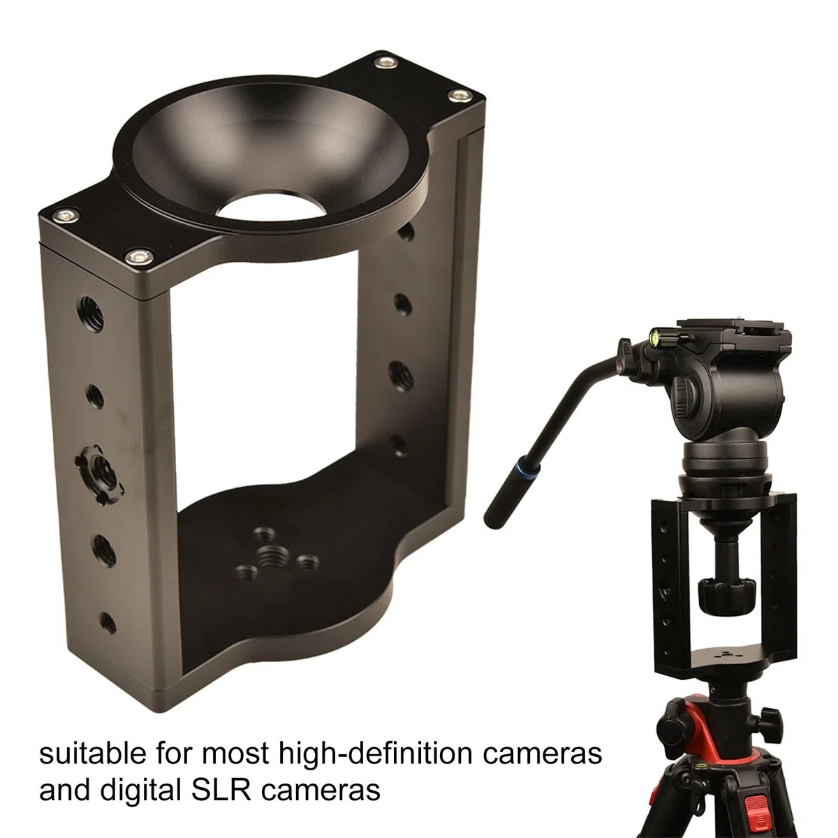 Profesional Bowl cámara fijación 65 mm/75 mm media bola plana a tazón adaptador para trípodes convertidor de cabeza líquida para trípodes de cámara cabeza líquida