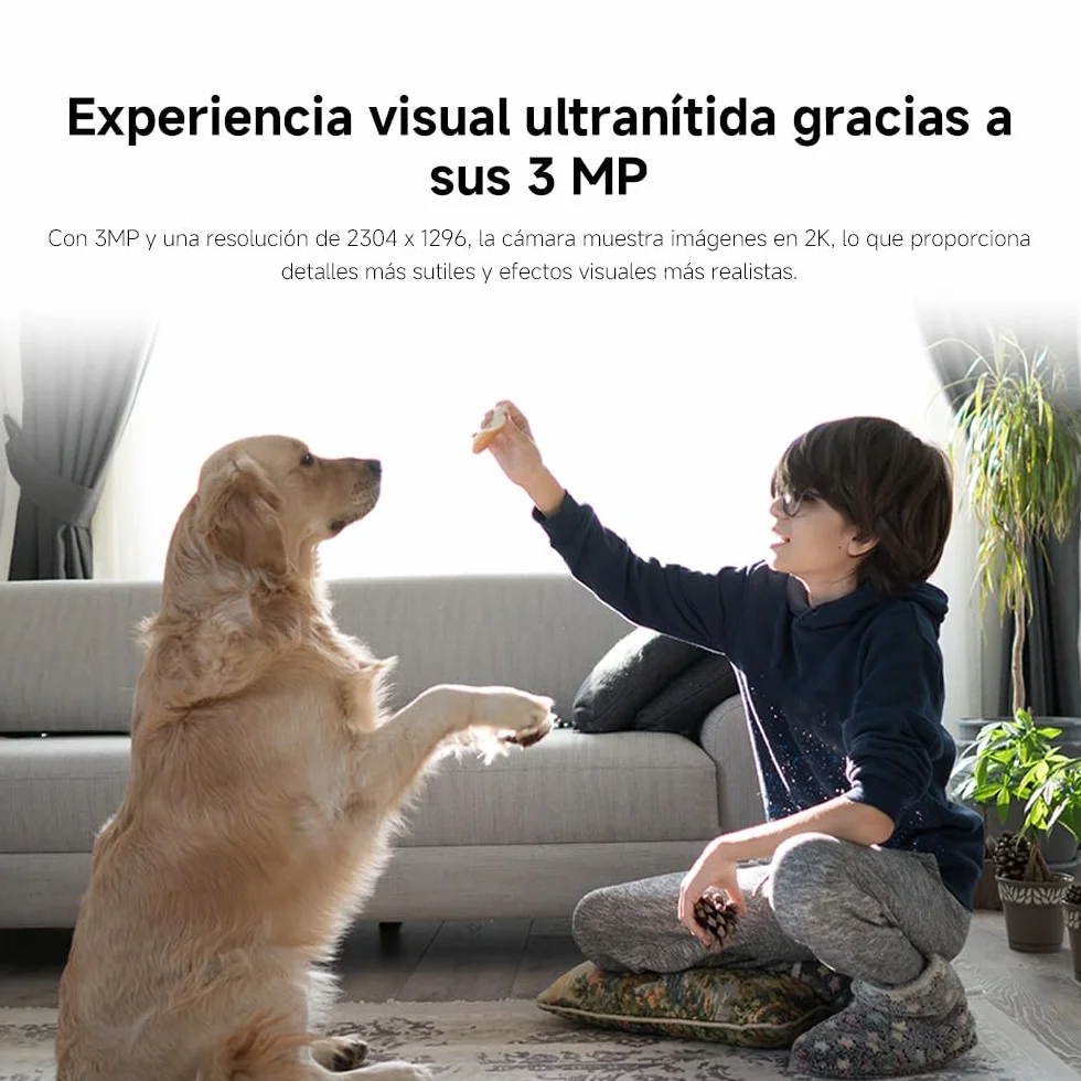 Xiaomi C301 Cámara Vigilancia WiFi Interior 2K 3MP 360° Panorama Detección Personas Audio Bidireccional