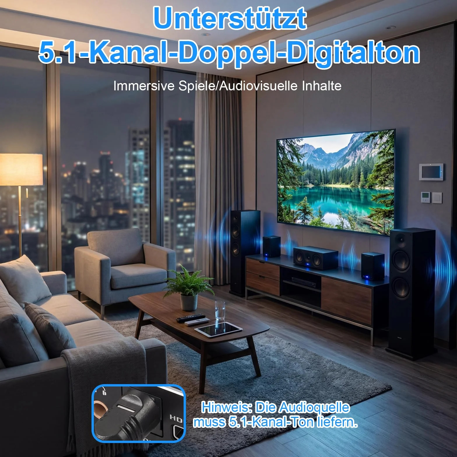 Extractor de audio HDMI ARC 4K 60Hz, adaptador óptico HDMI a 3.5MM convertidor divisor, convertidor DAC digital analógico de 192 KHz, SPDIF TOSLINK óptico y salida de audio estéreo de 3,5MM. Soporta
