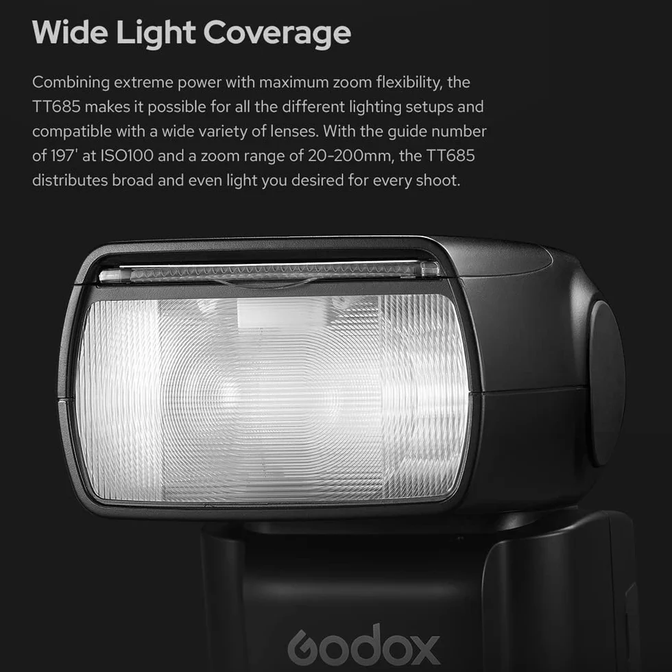 Godox TT685II-C TTL Flash Light Speedlite 2.4G Wirelss X System GN60 de alta velocidad 1/8000s compatible con Canon 1DX 5D Mark III 5D Mark II 6D 7D 60D 50D 40D 30D 650D 600D