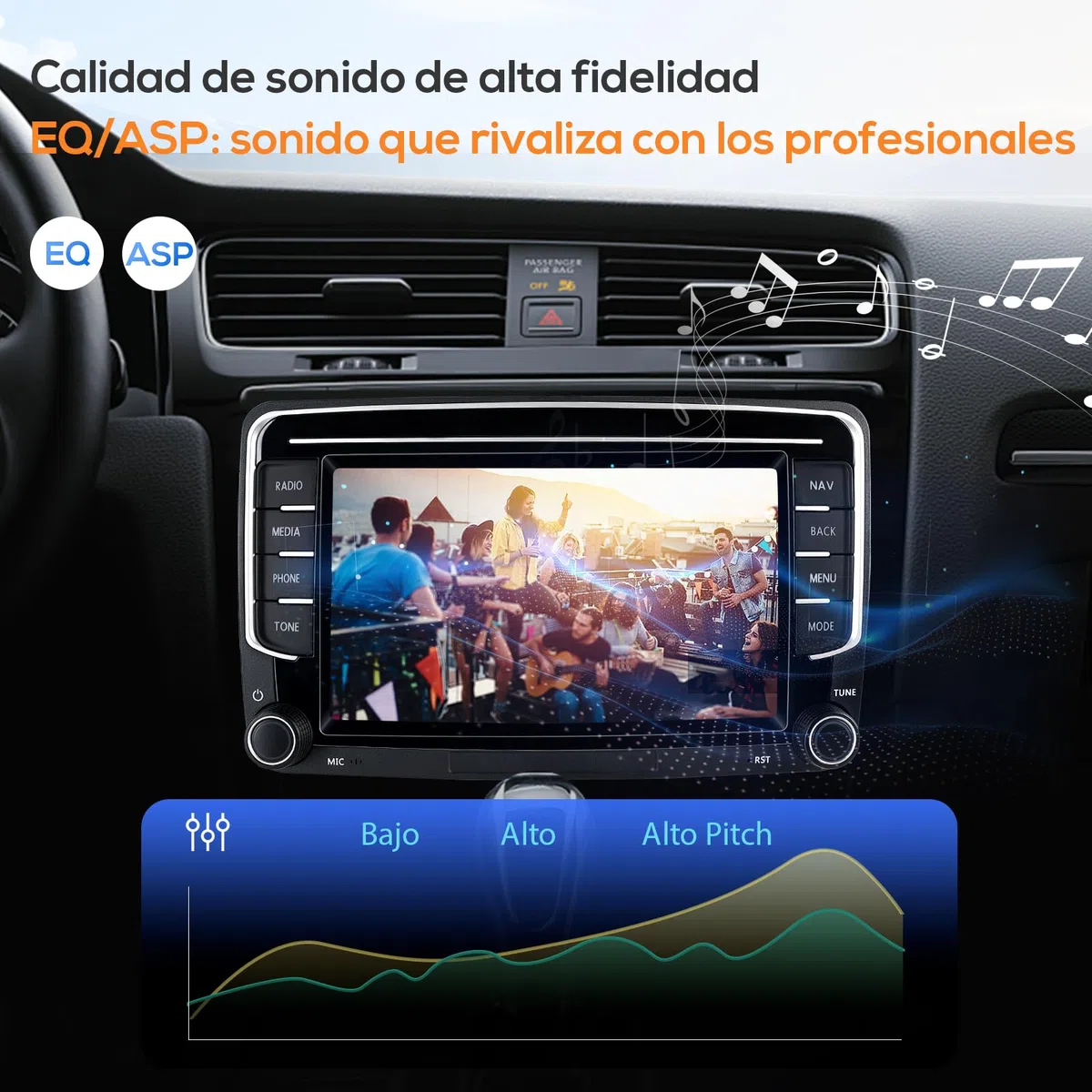 Haudio Coche Radio 2 DIN con Apple CarPlay y Android Auto, 7 Pulgadas Coche Pantalla con Canbus,Bluetooth, Mirror Link,WiFi, FM/Am/RDS/SWC Car Estéreo para VW Golf 6,Passat,Polo, Tiguan,Jetta & Skoda