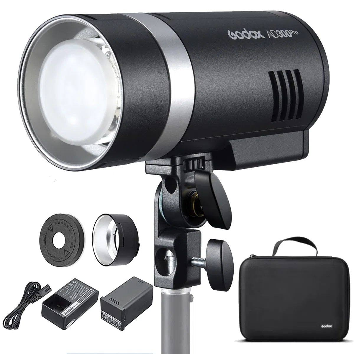 Godox AD300Pro Pocket Flash TTL 300Ws HSS 1/8000s 2.4G inalámbrico X Sistema con lámpara de Modelado Bicolor Batería de Litio 2600mAh para Cámaras Nikon/Sony/Canon/Olympus/Panasonic/Fujifilm
