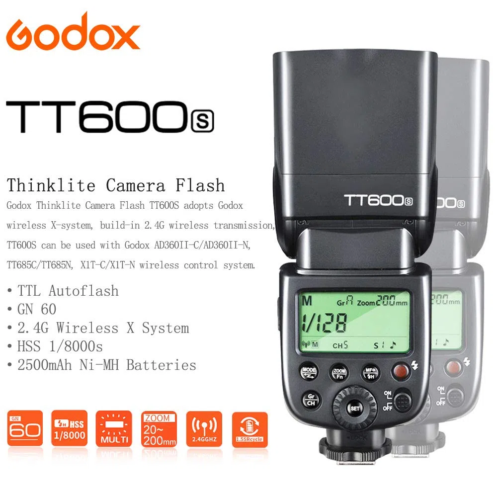 Godox TT600S Flash Speedlite Flash sincronización Alta Velocidad para Sony DSLR Cámara Esclavo Flash