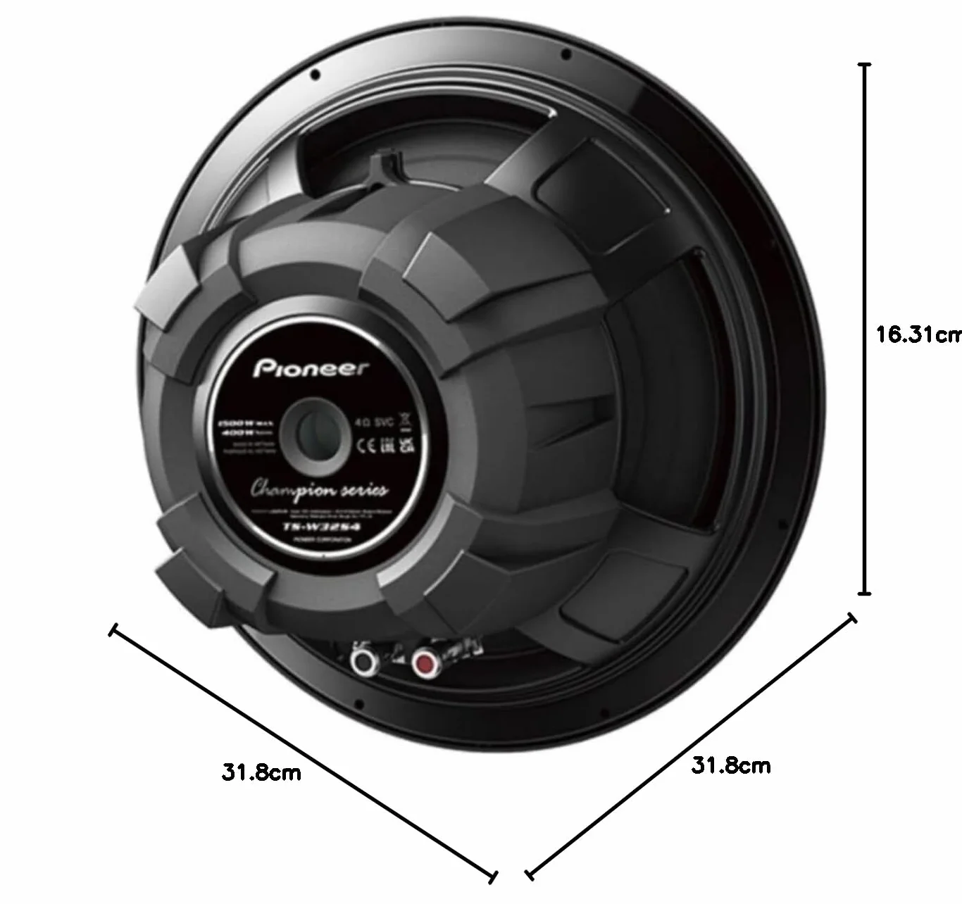 Pioneer Subwoofer de componentes Serie Champion de 30cm