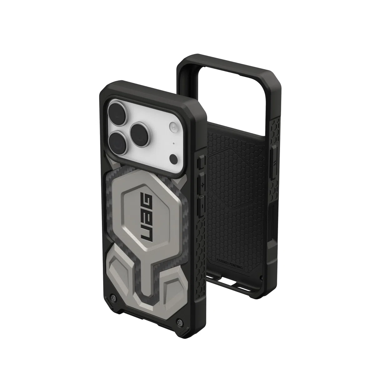 Urban Armor Gear Monarch Pro Case Compatible con Apple iPhone 17 Pro Funda (Carga inalámbrica/magnética, protección de 5 Capas) Titanio