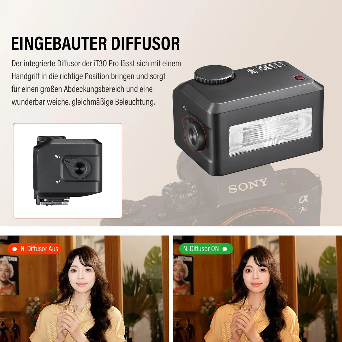 Flash para cámara GODOX iT30Pro-F, exposición automática TTL, Sistema de 2,4 GHz, sincronización de Alta Velocidad de 1/8000 s, Flash pequeño, Compatible con cámaras Fuji