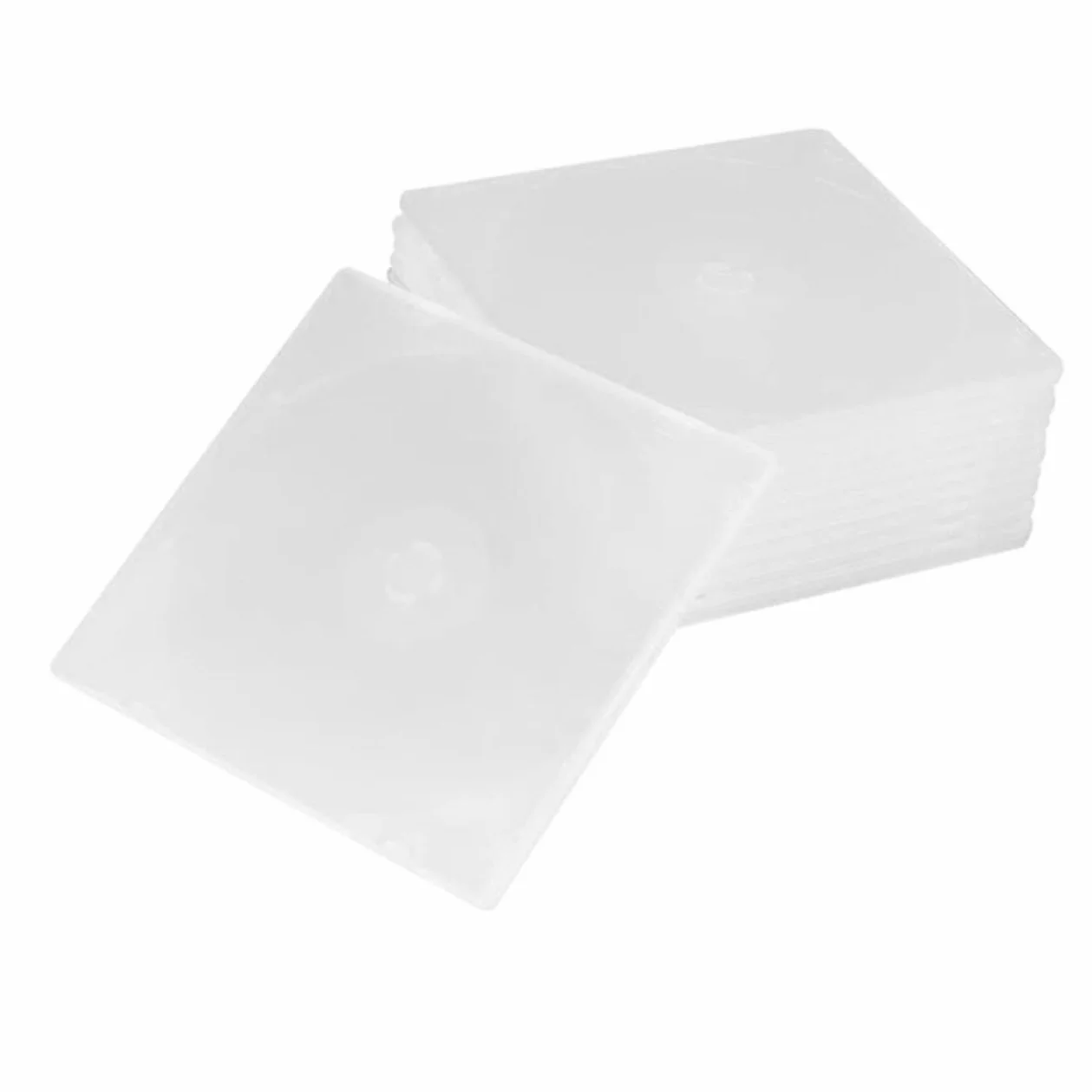 de CD Individuales Adecuado para Organizar de Plástico Transparente 10 Cajas para Almacenamiento Seguro Espacio para Disco y Portada, Tamaño Compacto