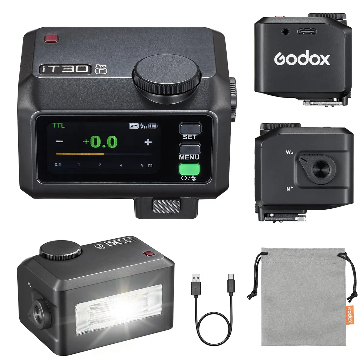 Flash para cámara GODOX iT30Pro-F, exposición automática TTL, Sistema de 2,4 GHz, sincronización de Alta Velocidad de 1/8000 s, Flash pequeño, Compatible con cámaras Fuji