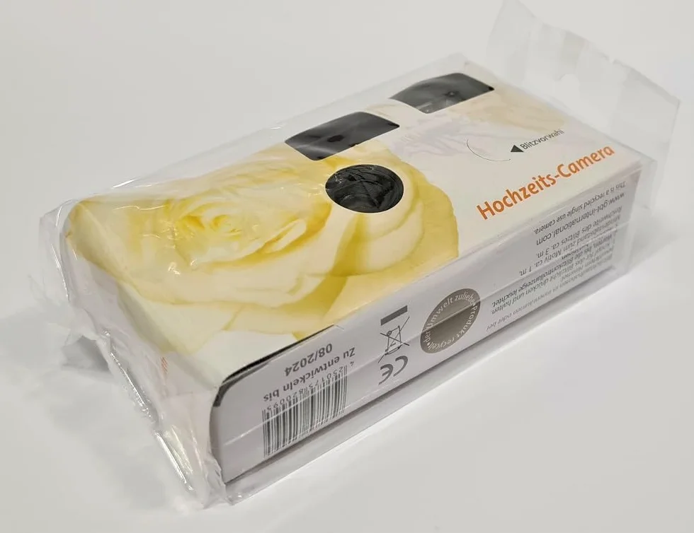 PHOTO PORST - Cámara desechable (5 unidades, 1 A, incluye flash, pilas y película, 5 unidades, 27 fotos cada una)