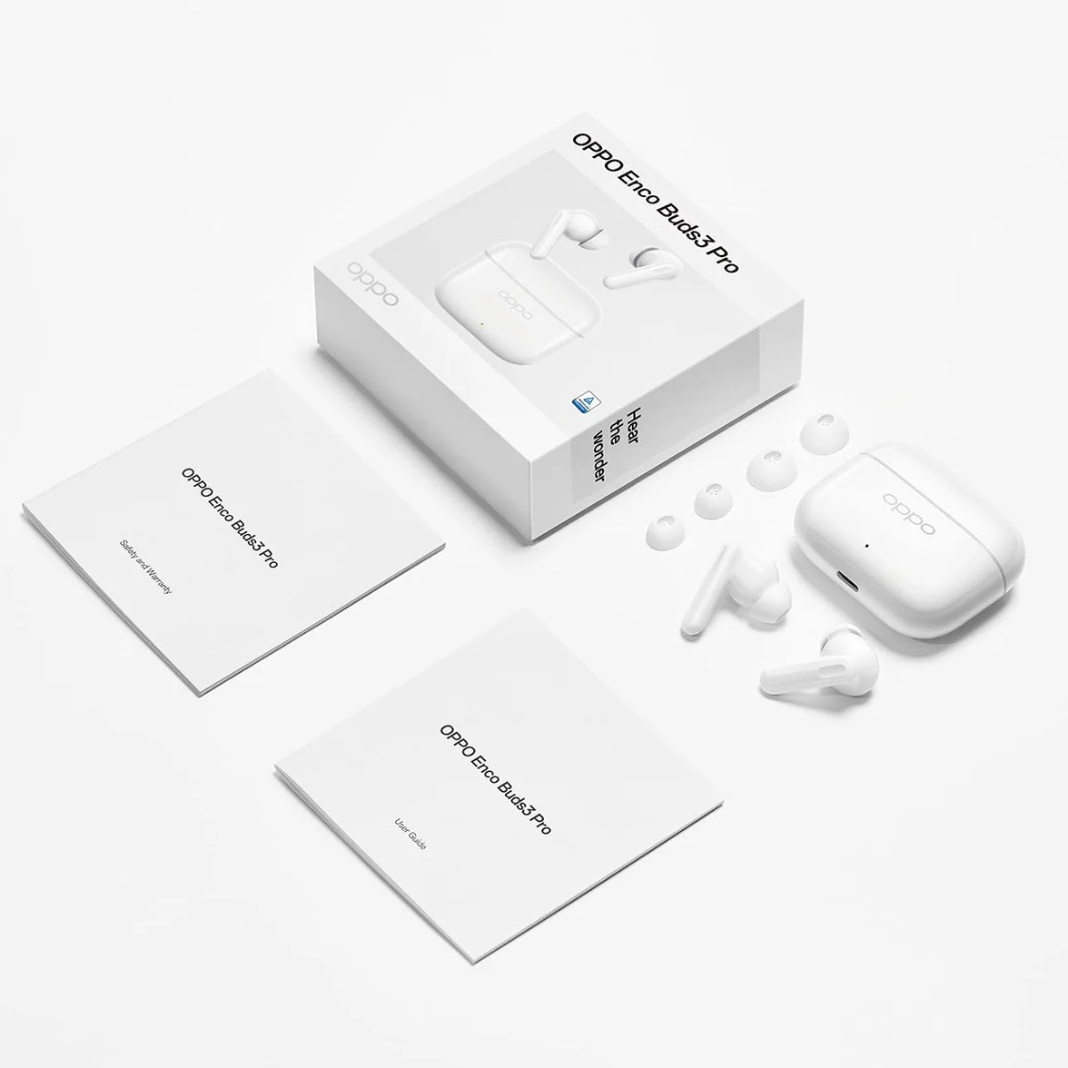 OPPO Enco Buds3 Pro Auriculares Inalámbricos Bluetooth 5.4 – Ultraligeros (4,3g), Graves Potentes 12,4mm, Cancelación de Ruido AI, 54h Batería, IP55, Modo Gaming Baja Latencia – Gris | Ultraligeros 4,3g, Graves Potentes 12,4mm, Cancelación de Ruido AI, 54