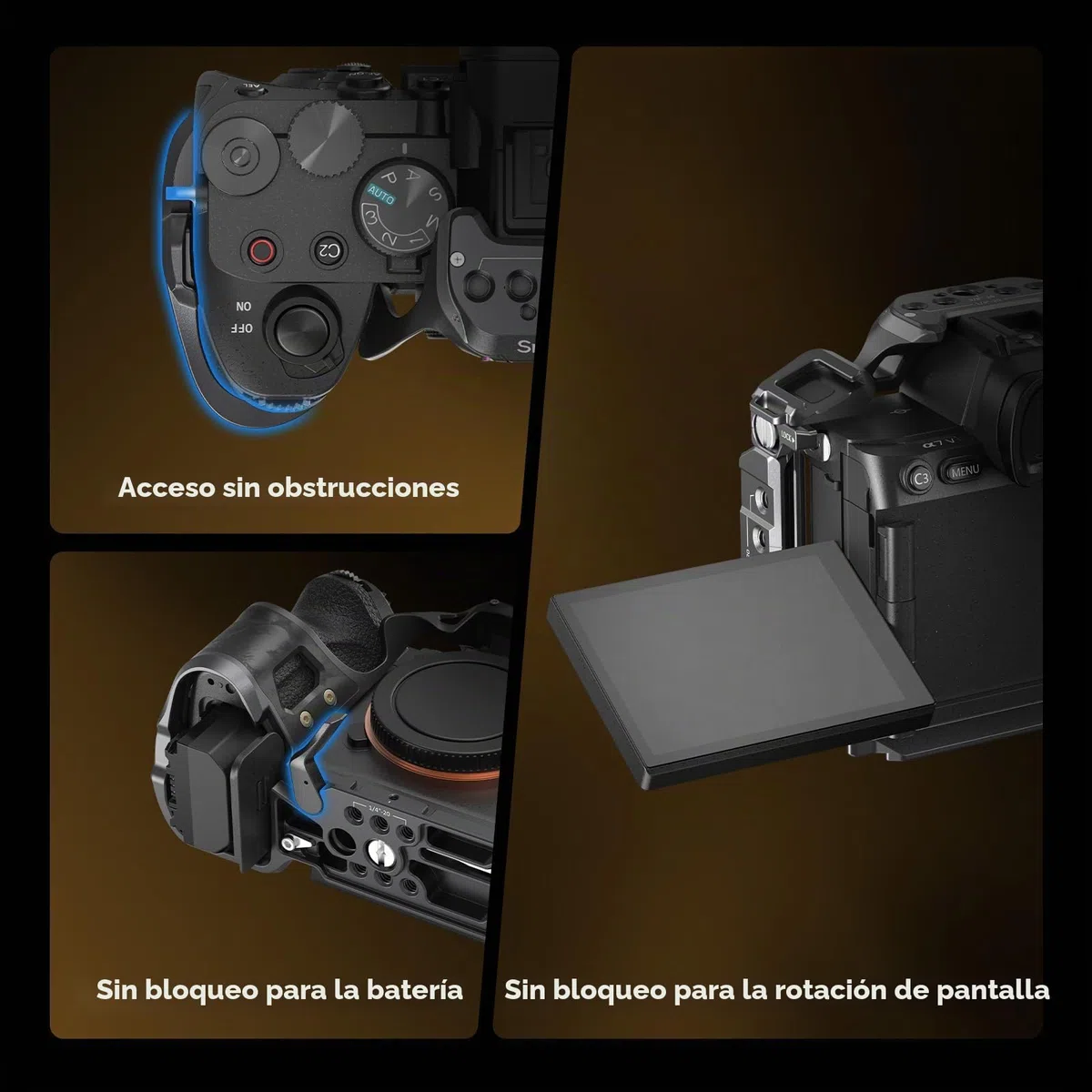 SMALLRIG Jaula Rhinoceros para Sony Alpha 7 V/7R V/7 IV/7S III/7R IV, Nuevo Diseño Elegante y Aerodinámico - 6029