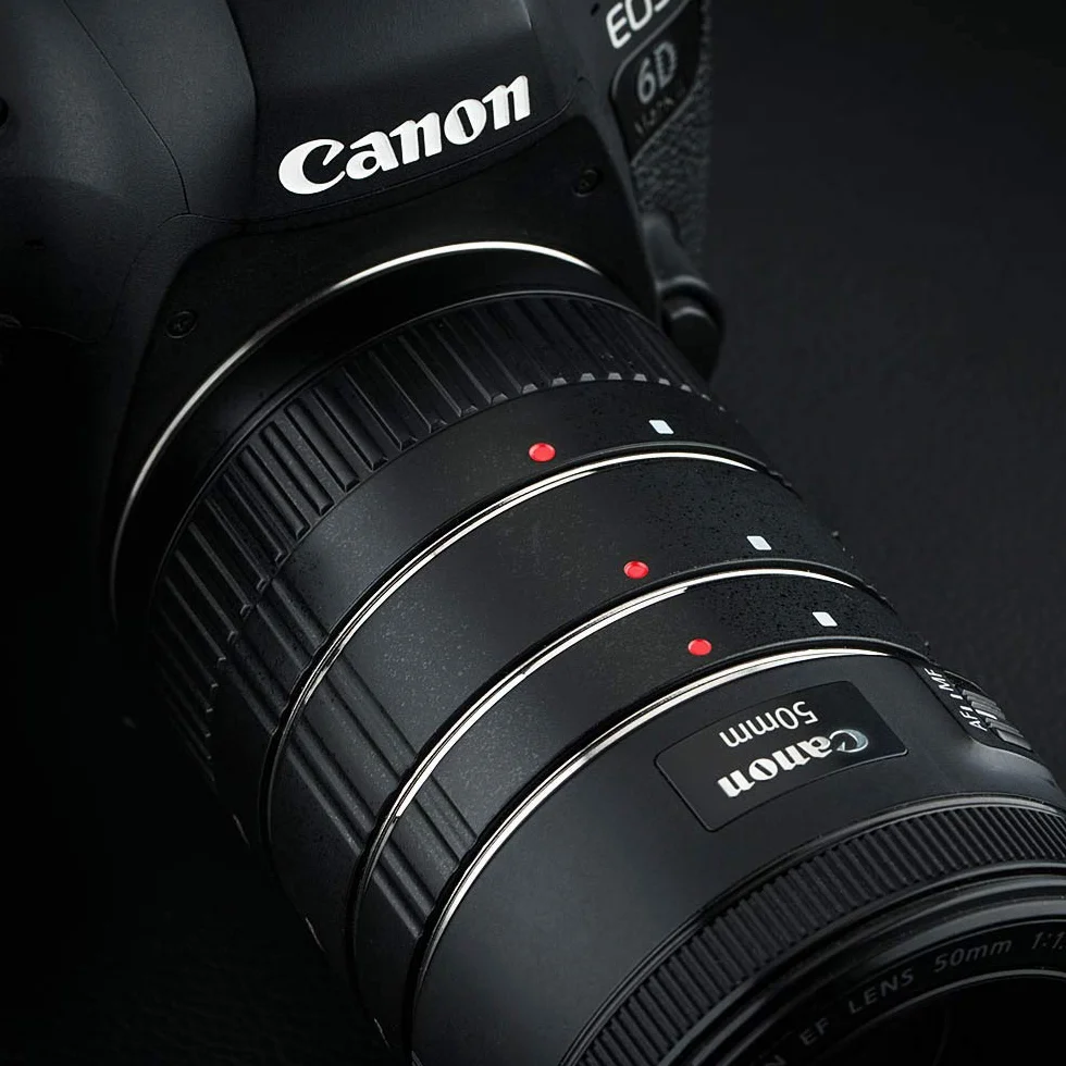 JJC Auto Focus Juego de Tubos de extensión para Canon EF/EF-S Lens DSLR Cameras EOS 850D 800D 760D 750D 700D 250D 90D 80D 77D 5DS R 5D Mark II III IV 7D 6D cámaras réflex Digitales