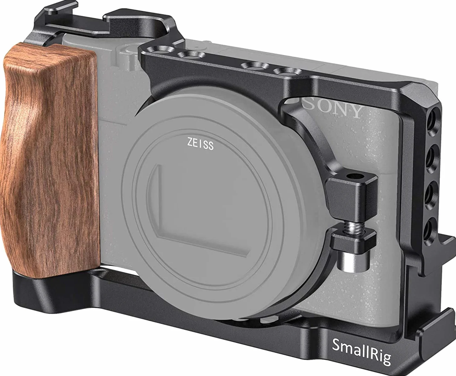 SMALLRIG RX100 Vi/VII Cage, Jaula con Mango de Madera para Sony RX100 VII y RX100 Vi – CCS2434