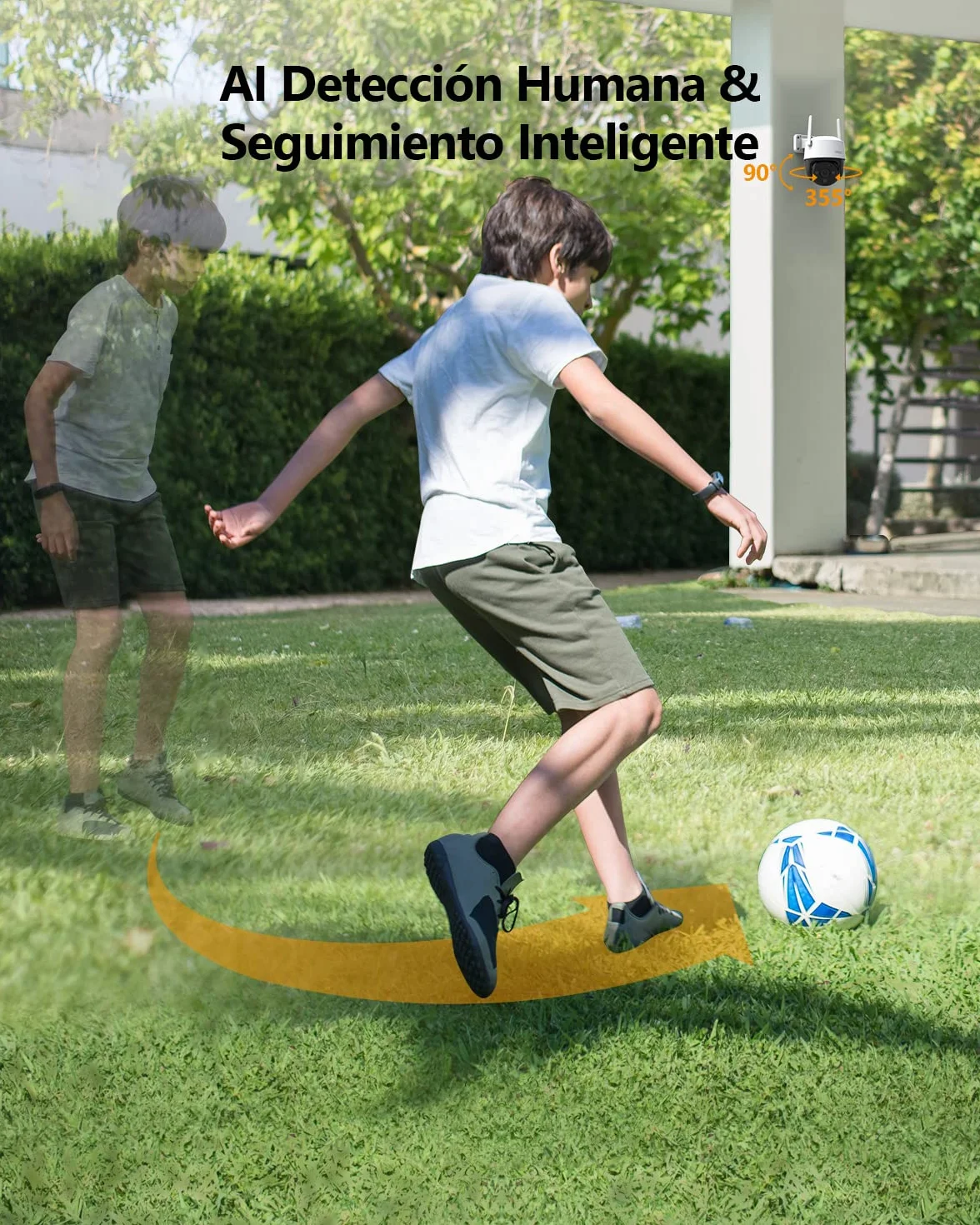 Imou 2K Cámara Vigilancia WiFi Exterior 360° PTZ IP Seguridad AI Detección Humana Seguimiento Automático Visión Nocturna Color 30M IP66