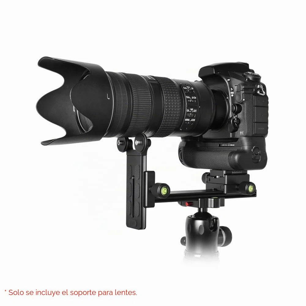 Andoer Lente de Teleobjetivo con Placa Zapata Rápida Sostenedor Largo de la Lente del Soporte Ajustable para Cámara DSLR Trípode Cabeza Compatible con Arca-Swiss