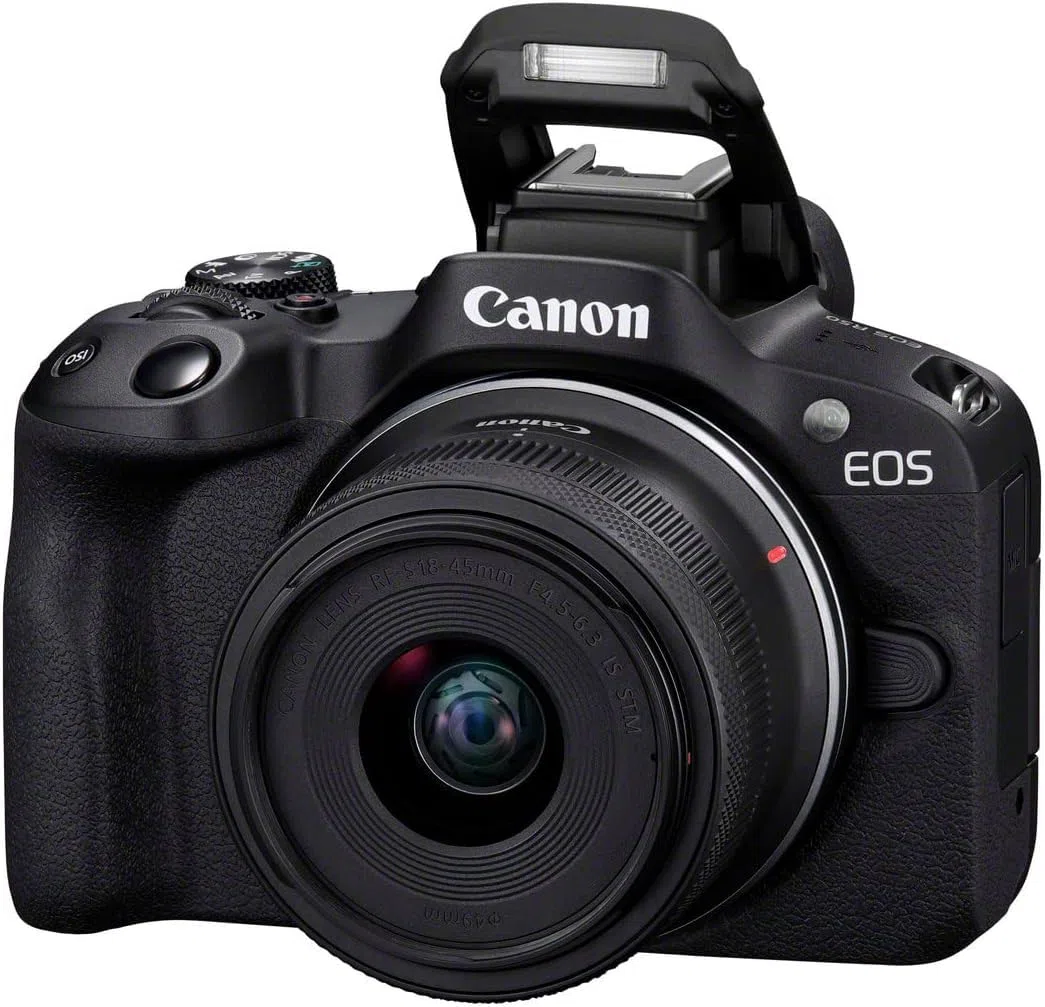 Negro + RF-S 18-45 mm F4.5-6.3 IS STM Lente Cámara sin Espejo para Creadores de Contenido en Movimiento, disparando imágenes fijas