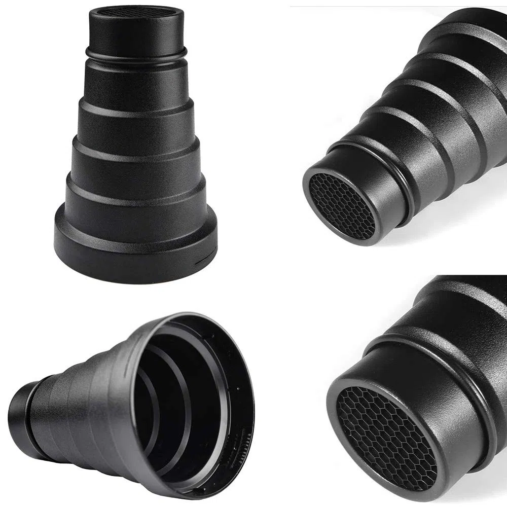 GODOX SN-04 Snoot con Rejilla de Nido Abeja para Bowens Montaje Godox AD400Pro (SN-04 Flash Snoot)