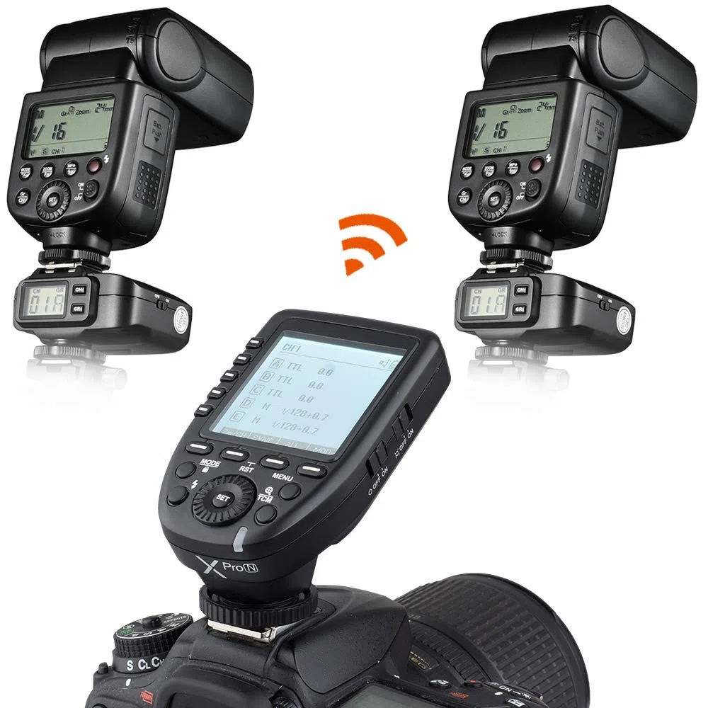Godox Xpro-N Transmisor de Disparo con 2 Receptores de Flash X1R-N Wireless X System 32 Canales 16 Grupos Soporta TTL Auto Flash 1/8000s HSS Godox Xpro Inalámbrico Flash Disparo