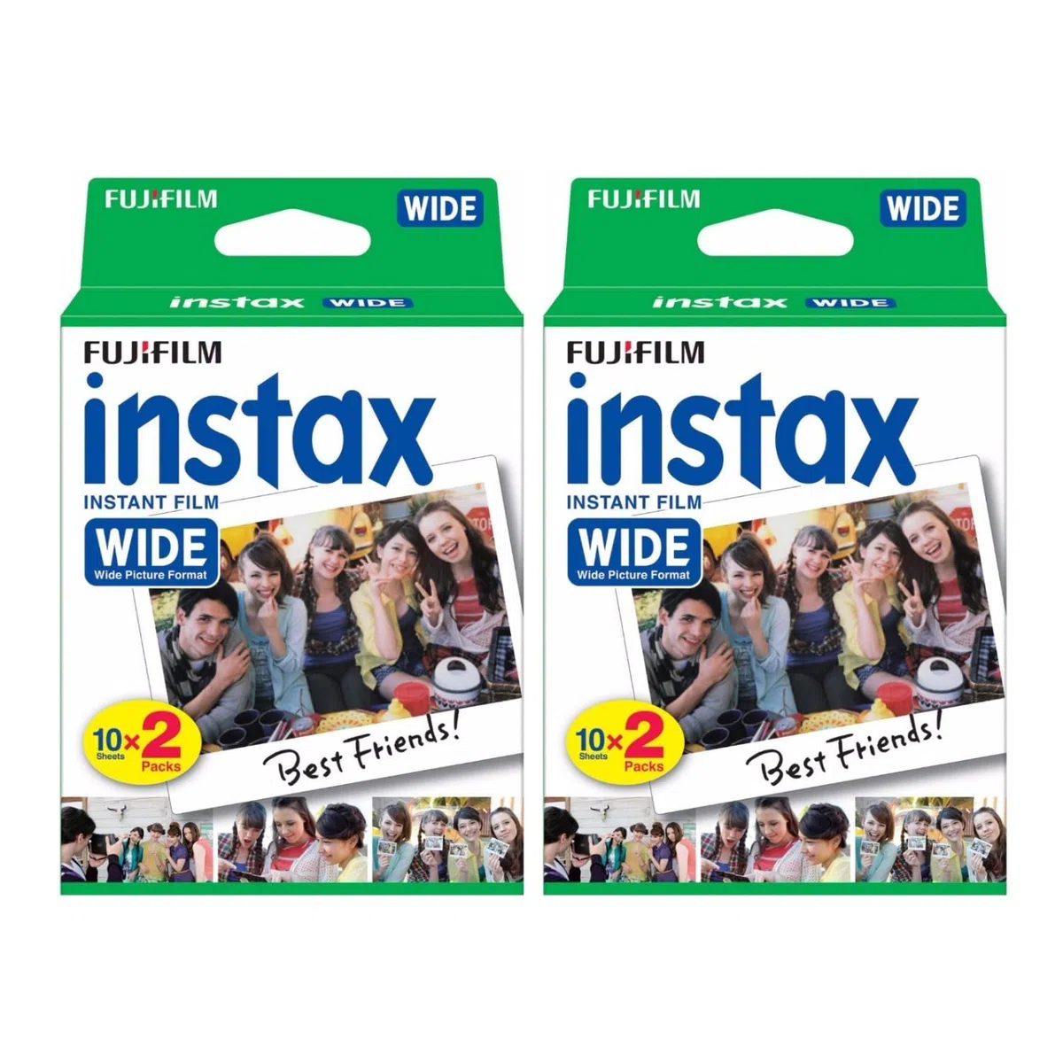 Fujifilm Fuji Instax Wide Film - Lote de 40 exposiciones para cámara Polaroid 210 200