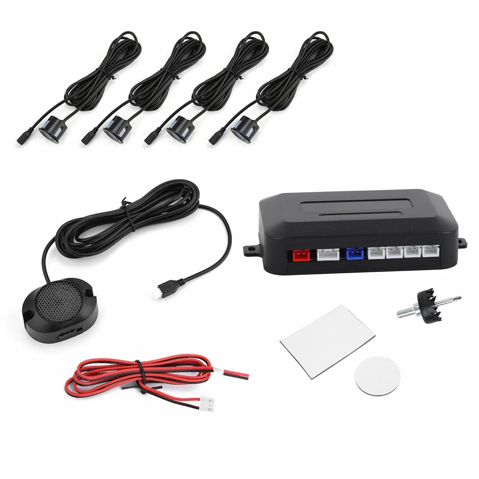 Sensor de marcha atrás para coche, sensor de aparcamiento para coche, kit de radar de marcha atrás, sensor de aparcamiento de reserva de marcha atrás automática, sistema de radar, indicador de sonido