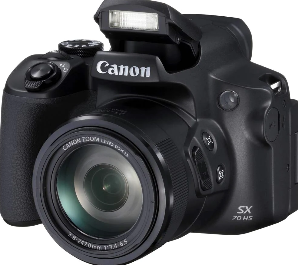 Canon PowerShot SX70 HS - Cámara bridge de 20.3 MP (zoom óptico de 65x, DIGIC 8, 10 fps, Vídeo 4K, LCD, ángulo variable) negro