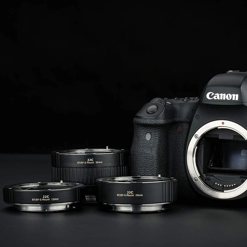 JJC Auto Focus Juego de Tubos de extensión para Canon EF/EF-S Lens DSLR Cameras EOS 850D 800D 760D 750D 700D 250D 90D 80D 77D 5DS R 5D Mark II III IV 7D 6D cámaras réflex Digitales