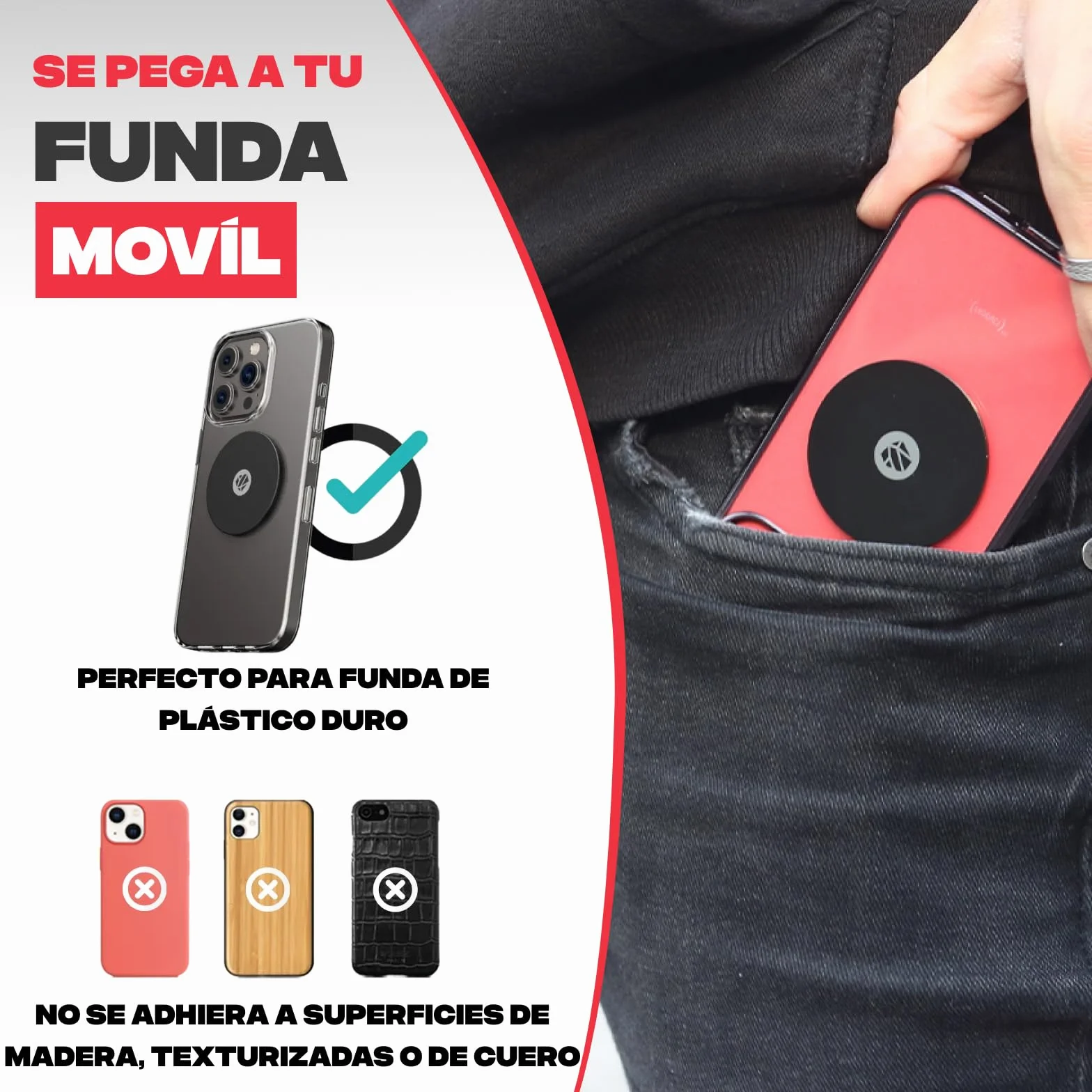 Shapeheart Soporte Móvil Moto Magnético con Fijación Manillar Universal Placa Metálica
