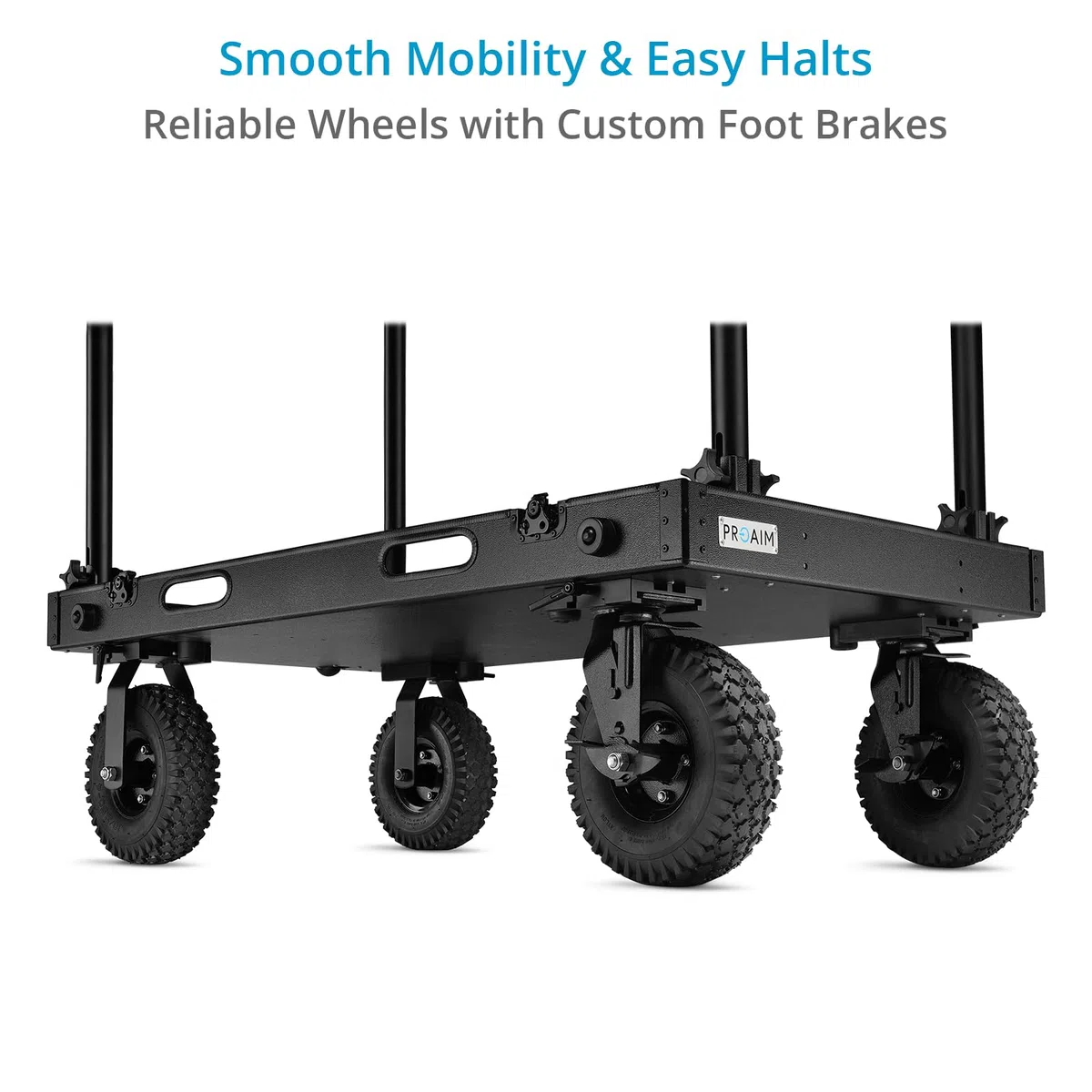 PROAIM Victor Lite V2 - Carrito de cámara de producción de video de 36 pulgadas. Carga útil de 200 kg. Estación de trabajo móvil plegable para película, DIT, sonido, iluminación y transporte de