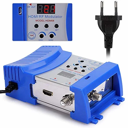Bewinner1 Modulador Digital HD, PAL/NTSC HDMI con frecuencia de Trabajo VHF/UHF Modulador HDM68 Accesorios de computadora Rendimiento Estable Aspecto Duradero