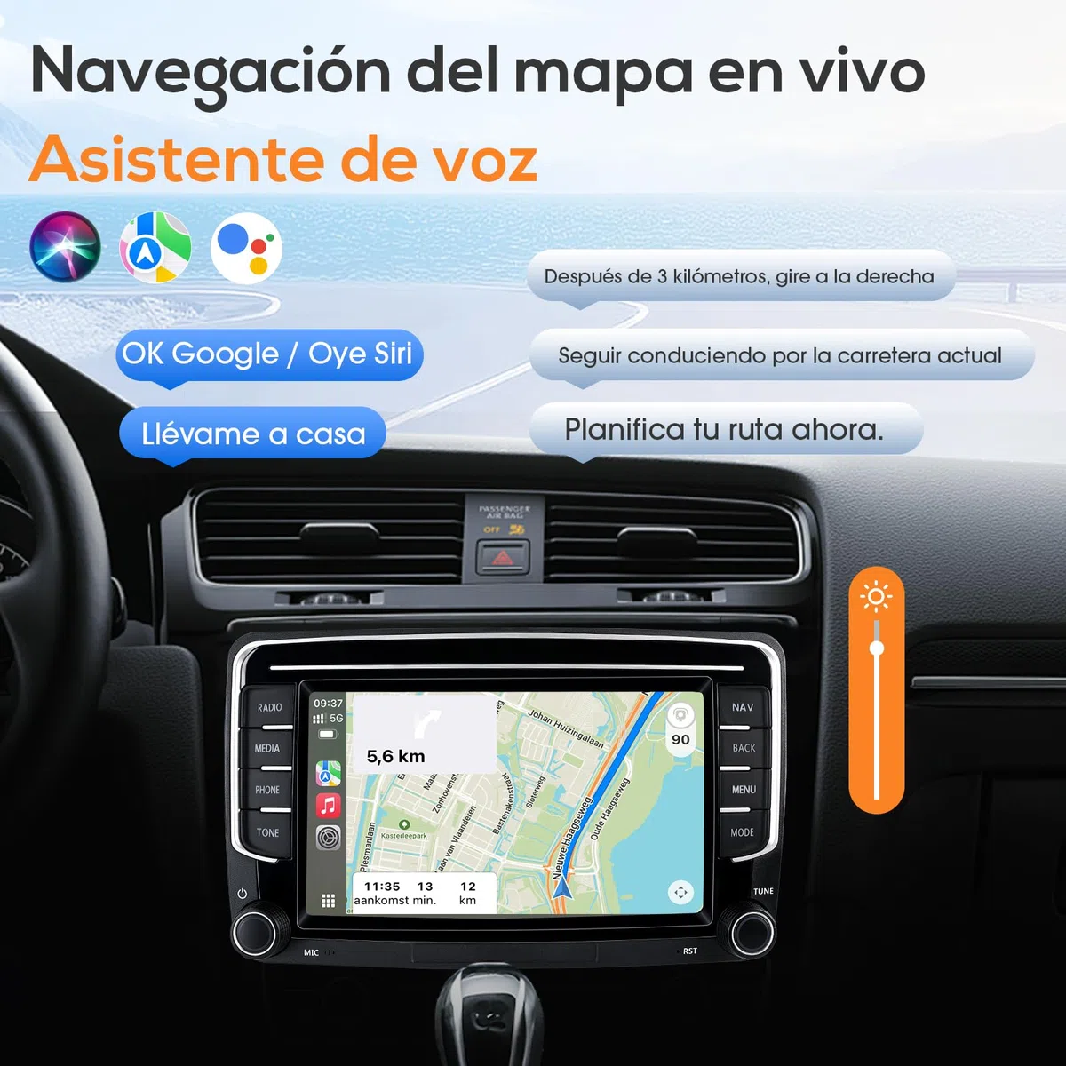 Haudio Coche Radio 2 DIN con Apple CarPlay y Android Auto, 7 Pulgadas Coche Pantalla con Canbus,Bluetooth, Mirror Link,WiFi, FM/Am/RDS/SWC Car Estéreo para VW Golf 6,Passat,Polo, Tiguan,Jetta & Skoda