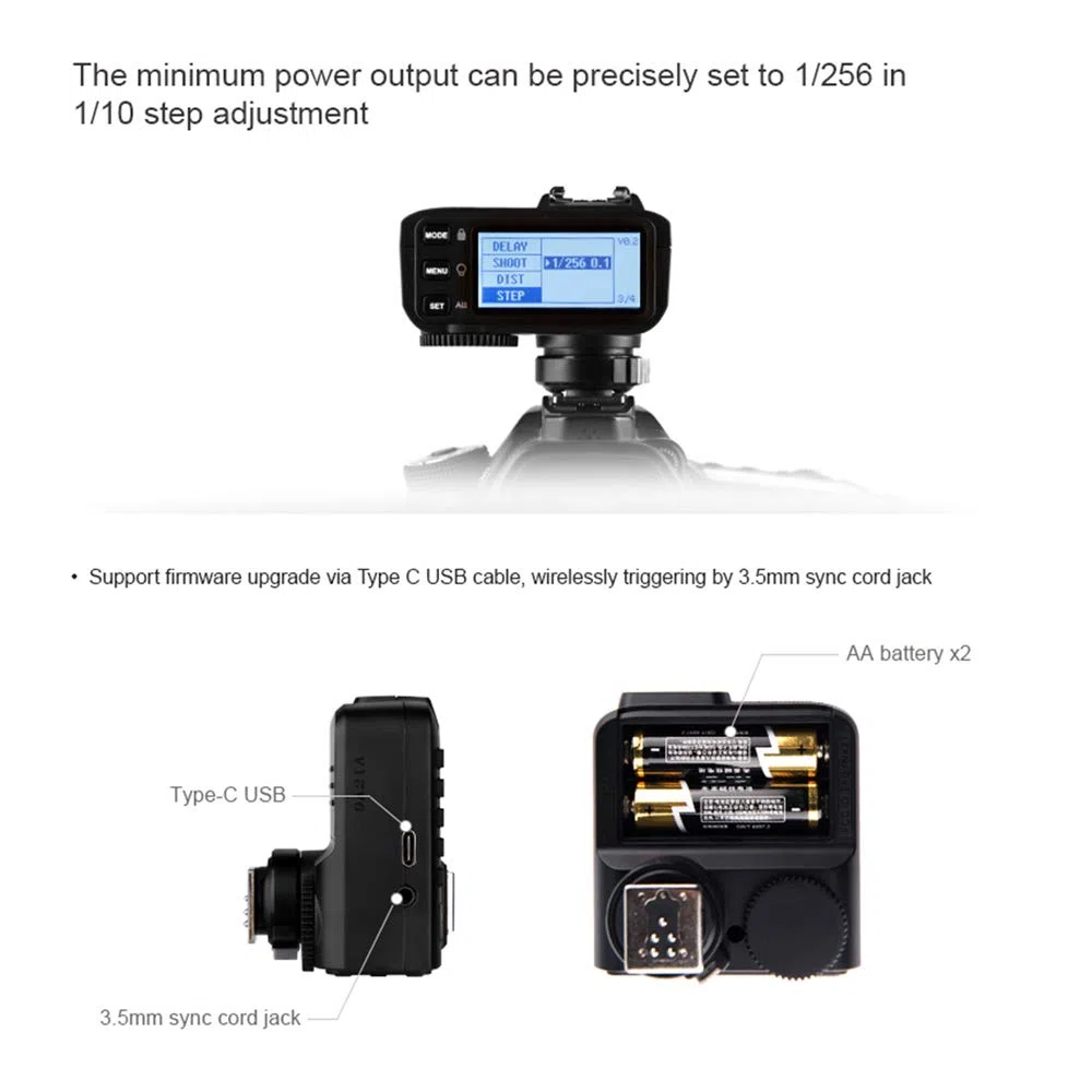Godox X2T-C TTL Disparador de Flash Inalámbrico 2.4G HSS 1/8000s para Cámaras Canon EOS