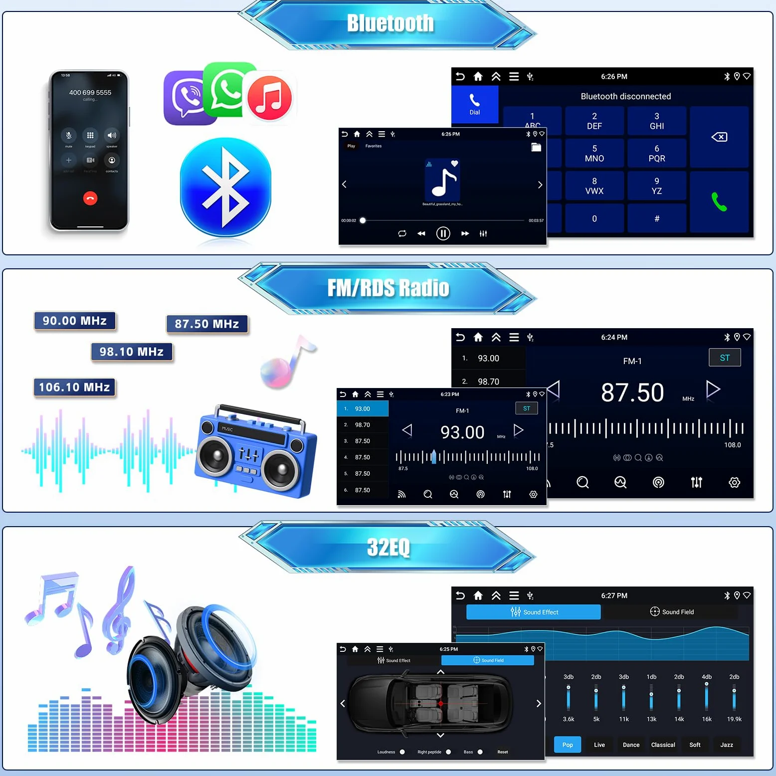 Android 15, 4G+128G GOHHDL Radio Coche Navi para Renault Dacia SANDERO II B52 2012-2019 con Carplay Android Auto, Radio para Coche de 9 Pulgadas con GPS WiFi Bluetooth FM/RDS EQ SWC Cámara&Mic