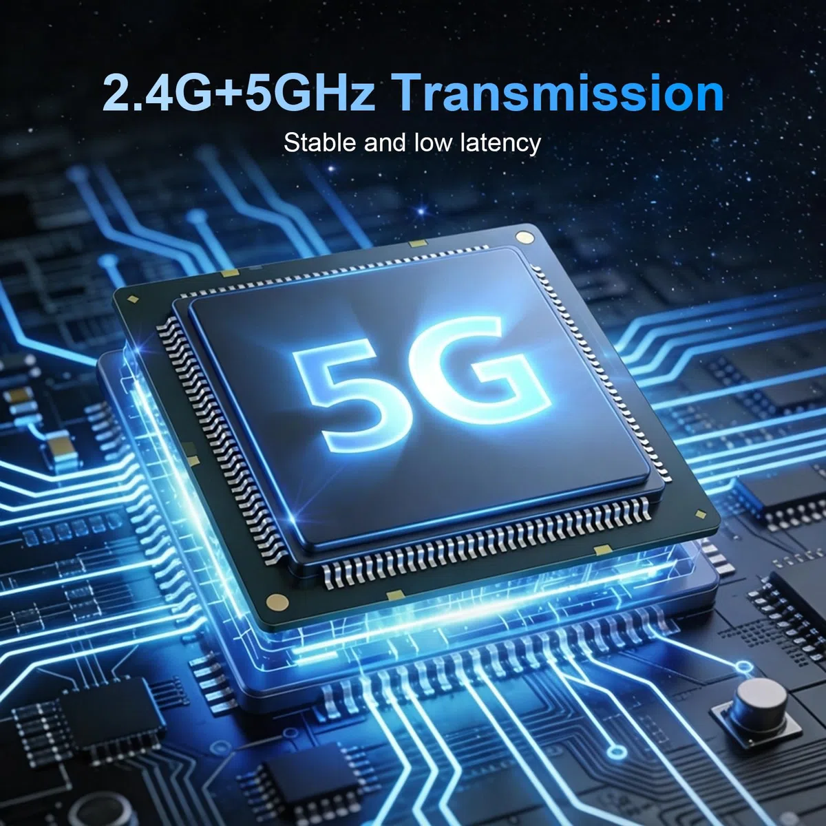 Transmisor y Receptor HDMI Inalámbrico 1080P, Doble Banda 2.4G/5G HDMI Wireless, para Transmisión de Video y Audio Desde PC/Portátil/TV-Box a Monitor/TV/Proyector, Plug and Play