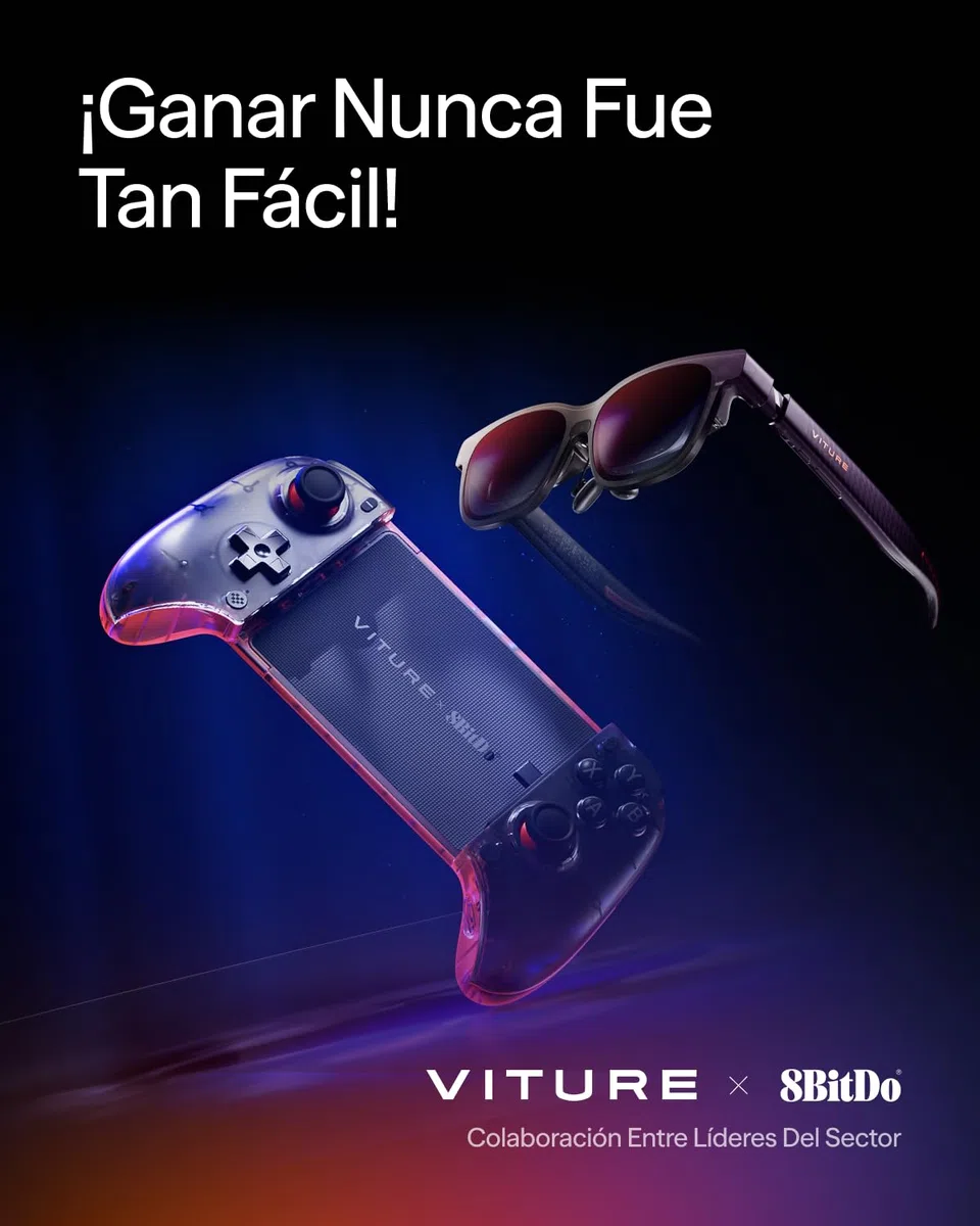 VITURE x 8BitDo Ultimate Mobile Gaming Controller - El Primero Del Mundo para Gafas XR | USB-C Latencia Mínima, Sticks de Efecto Hall, Carga Mientras Juegas, Rendimiento Profesional para Android