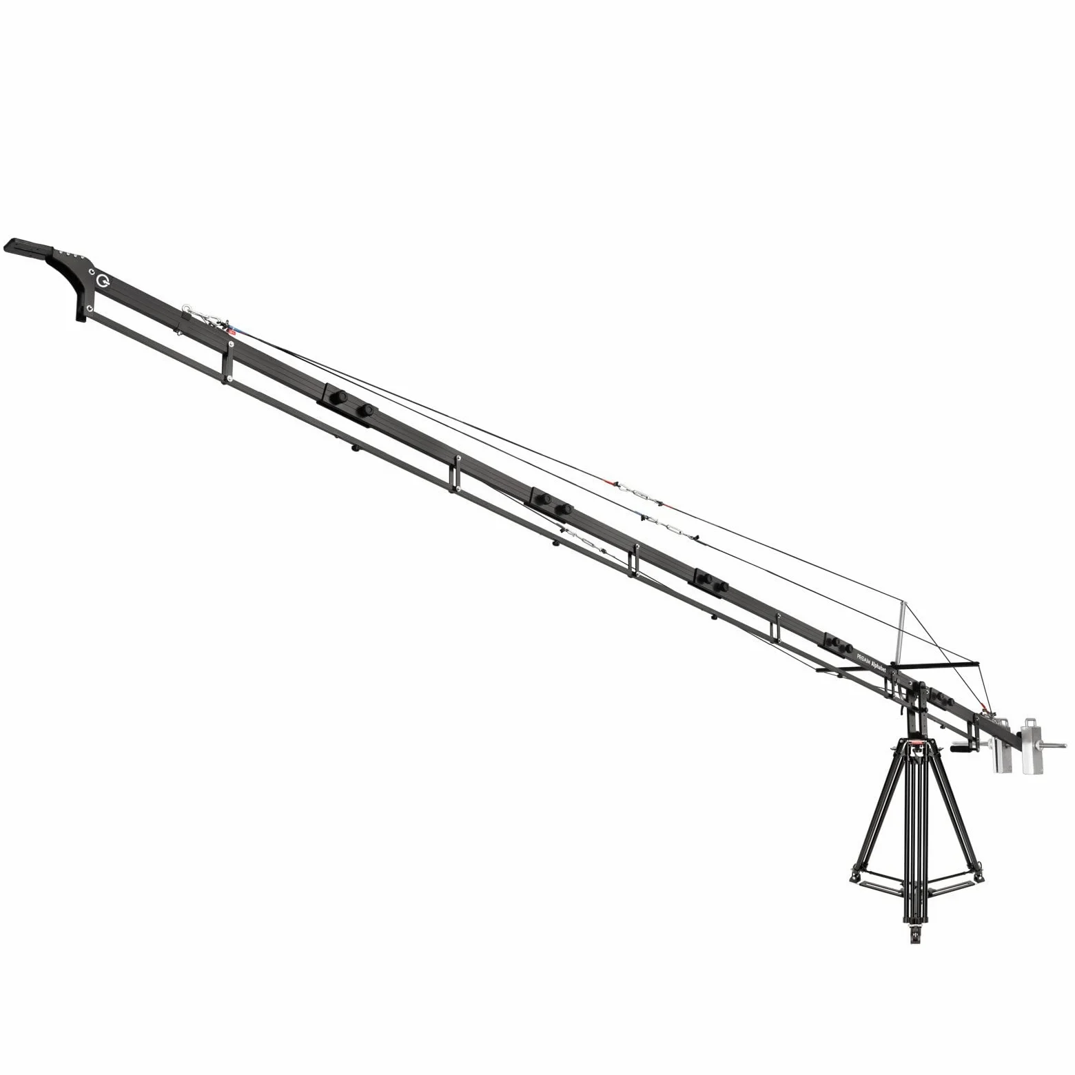 Grúa PROAIM Alphabet 21ft con trípode 100 mm para cámara, 15 kg | Montaje sin herramientas; alcance modular de 12 a 21 ft, giro 360° y separador de aluminio con capacidad de 400 kg