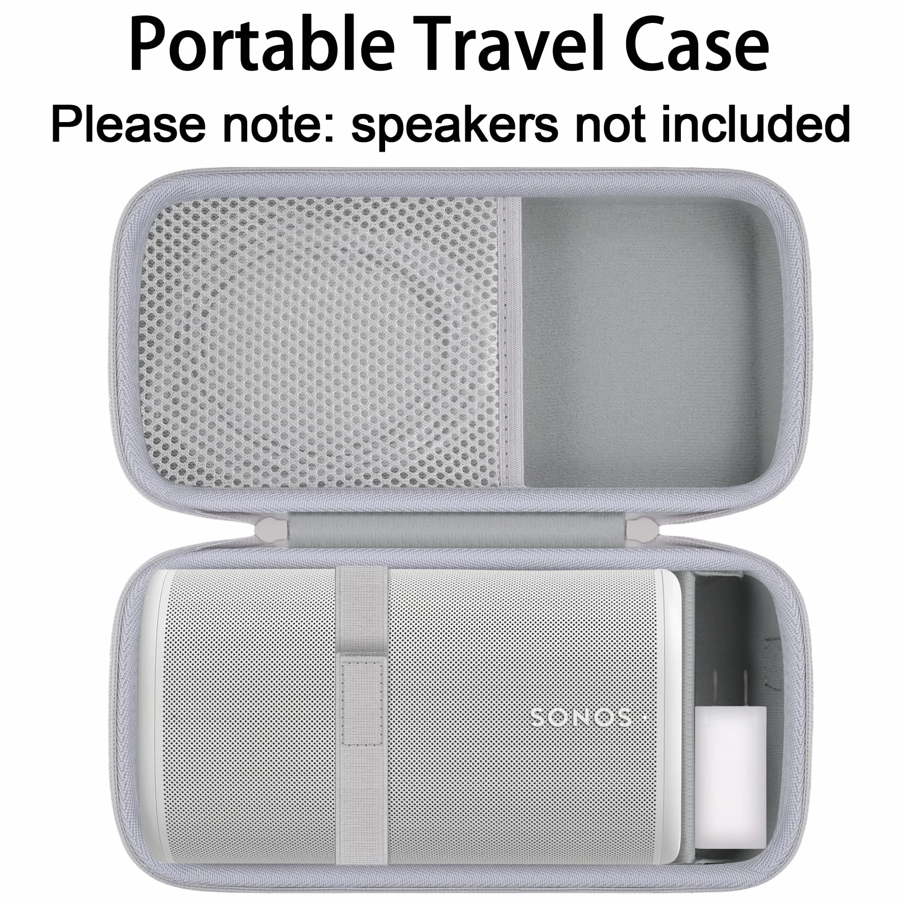 co2CREA Duro Viajar Caja Estuche Funda para Sonos Play Altavoz portátil, Compatible con el Asiento de Carga(Funda Solo,Case Only)